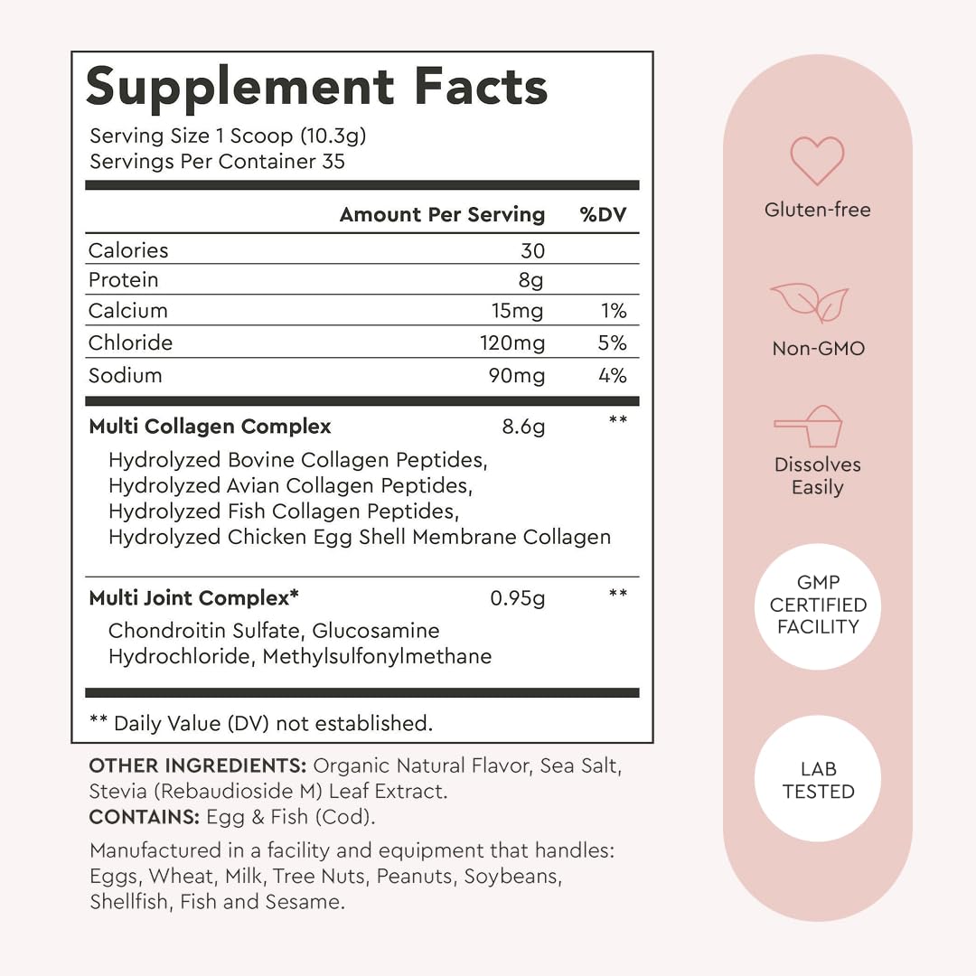 Alaya Naturals Multi Collagen Powder (Vanilla) 13.55 Ounce