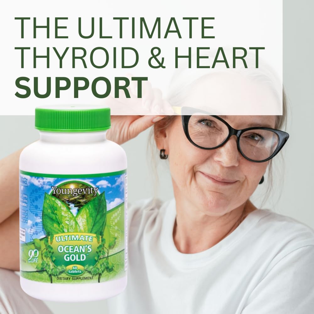 Youngevity Ultimate Ocean's Gold Thyroid & Heart Support Capsules 120