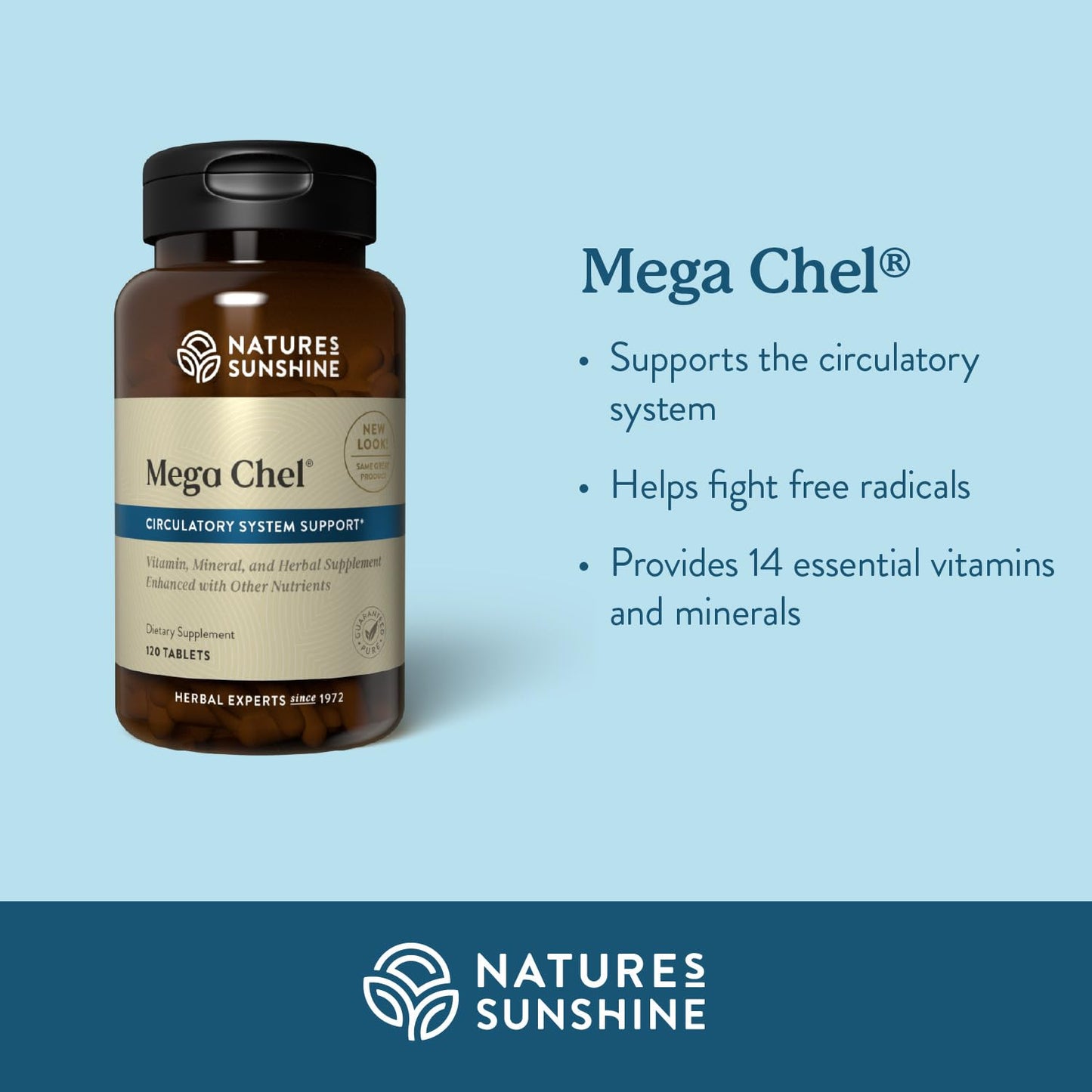 Nature's Sunshine Mega-Chel 120 Tablets