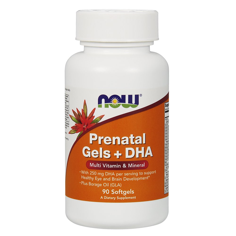NOW Foods Pre-Natal Multivitamin with DHA Capsules, 90 Capsules