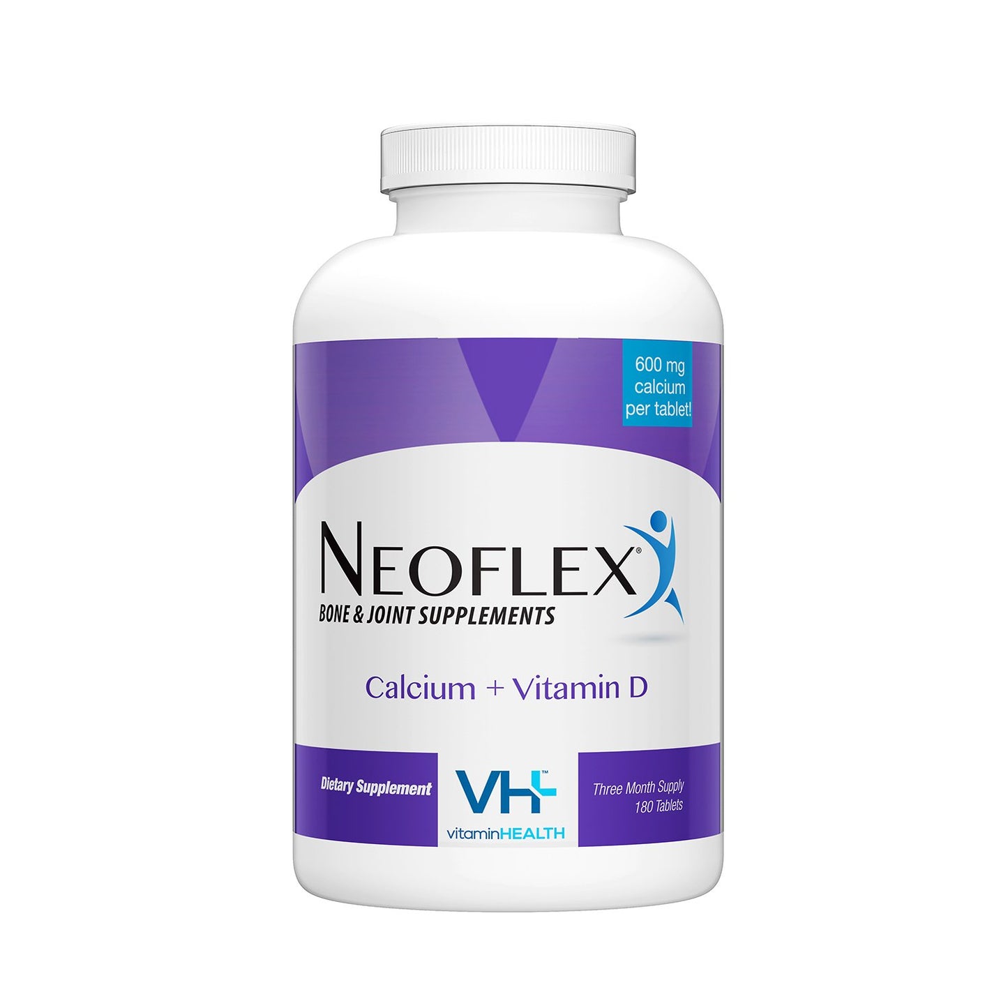 Neoflex Calcium + Vitamin D Dietary Supplement Capsule, 180 Capsules