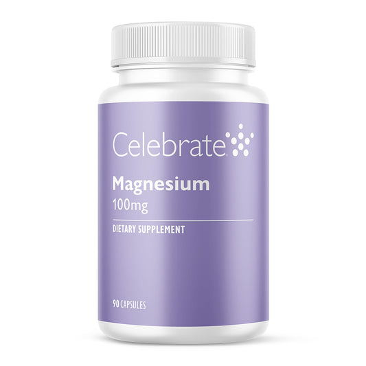 Celebrate Bariatric Supplements Magnesium - 100 mg Chelated Magnesium Bisglycinate Capsules, 90 Count