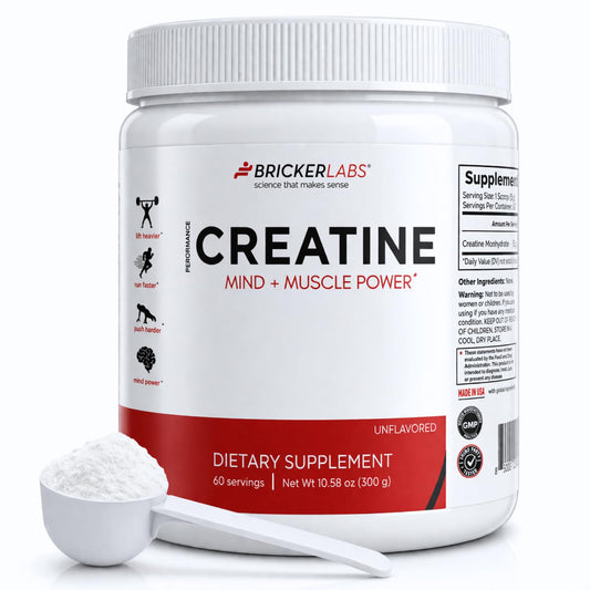 Bricker Labs Creatine Monohydrate Powder, 60 Servings