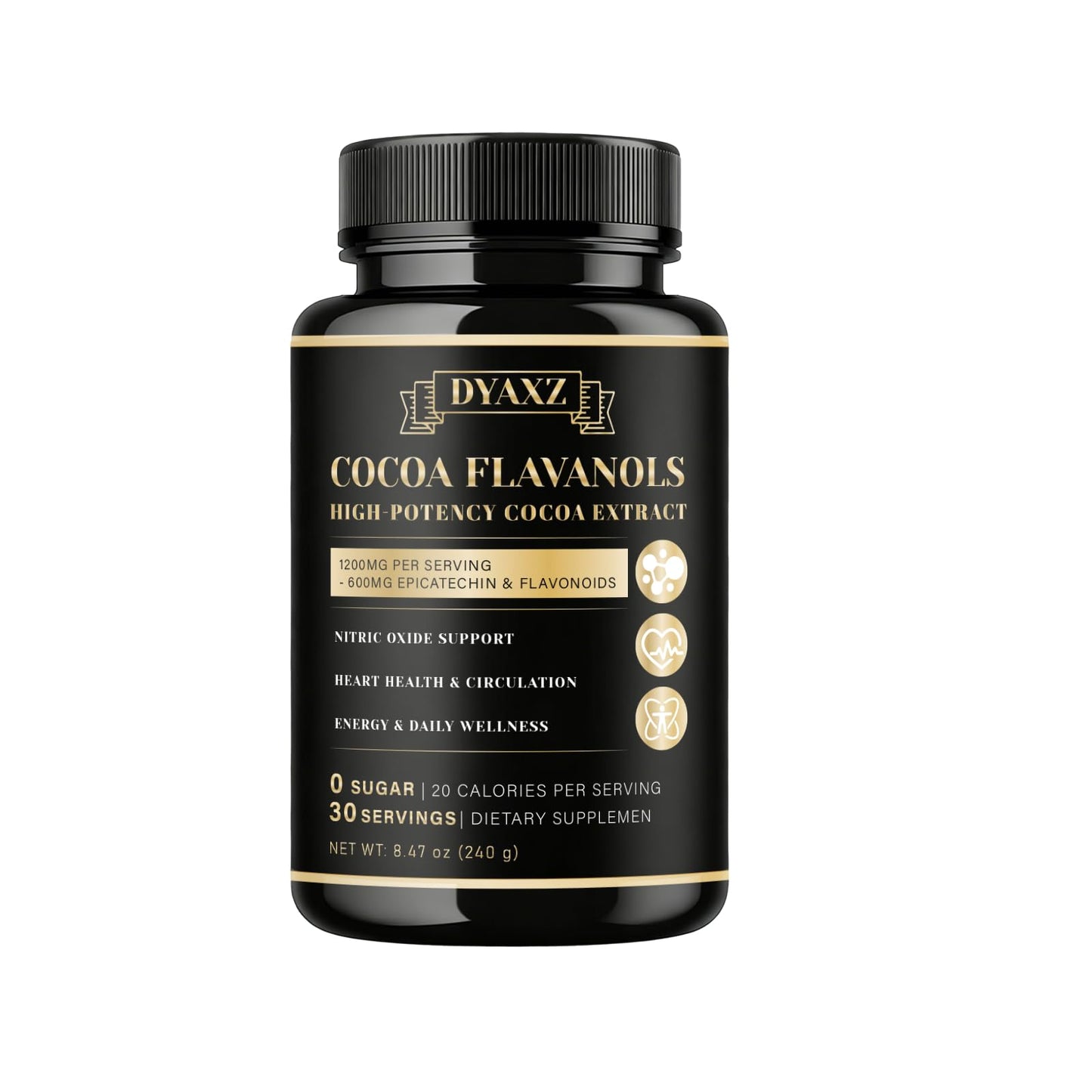 DYAXZ High Flavanol Cocoa Powder 8.6 Ounces