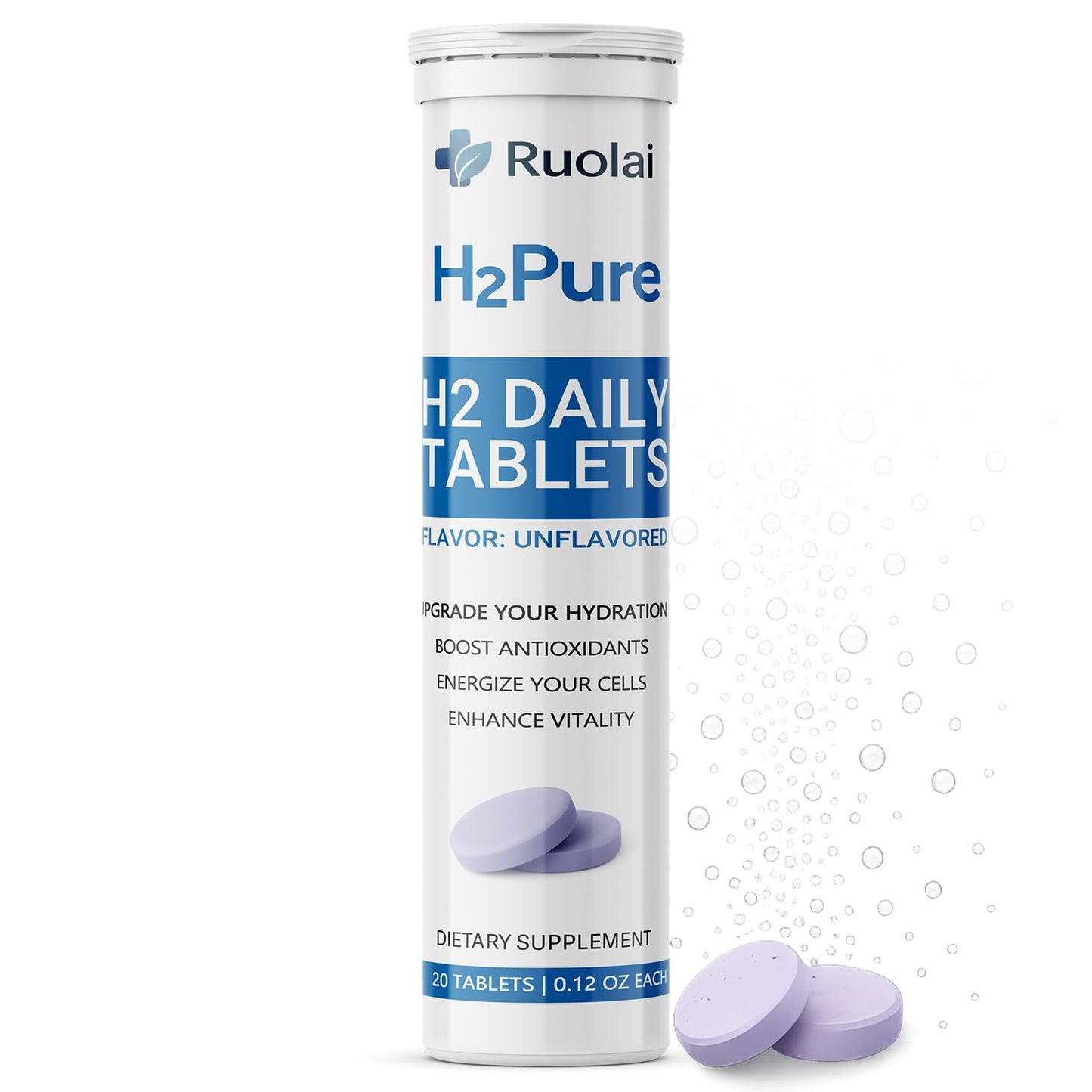 Ruolai H2pure Hydrogen Tablets, 20 Count