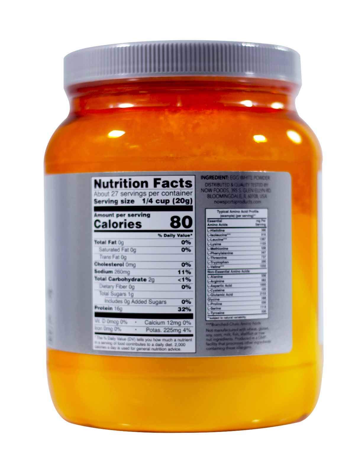 NOW Foods Eggwhite Protein Powder, 38.4 oz