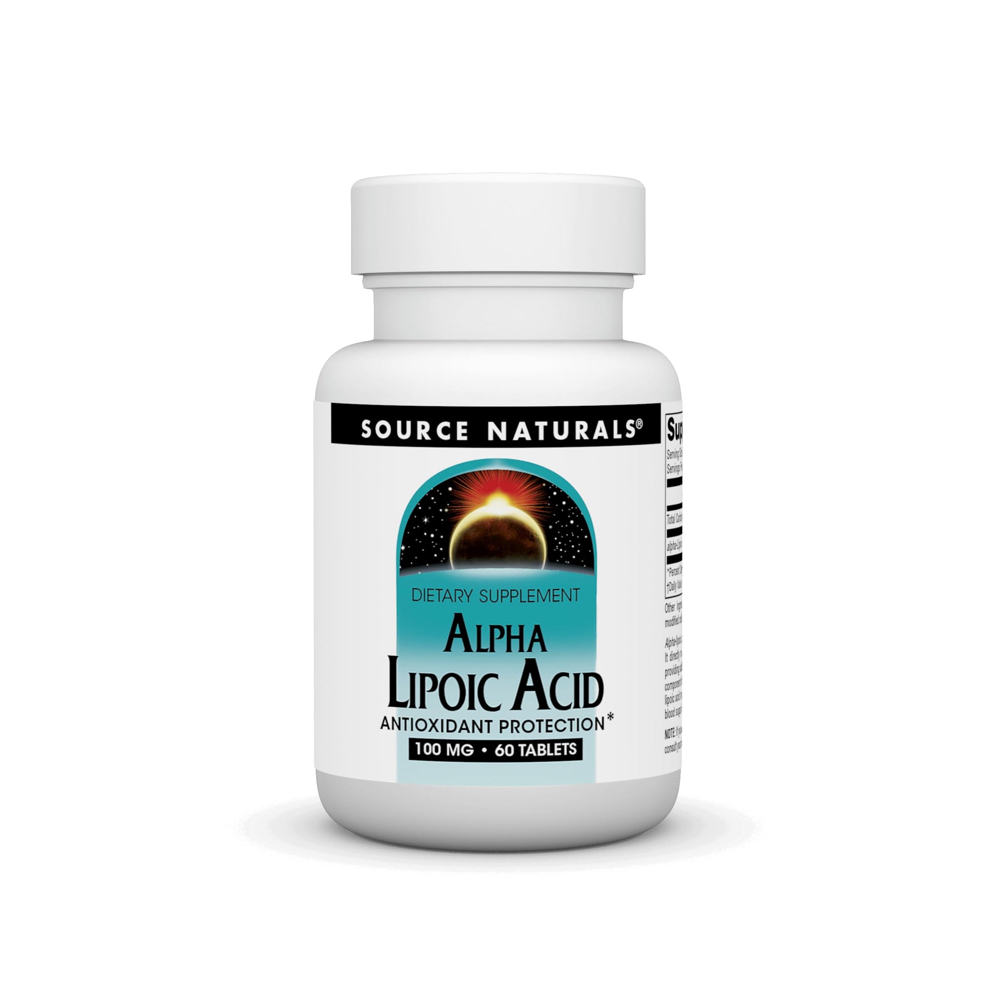 Source Naturals Alpha Lipoic Acid 100 mg Tablets, 60 Count