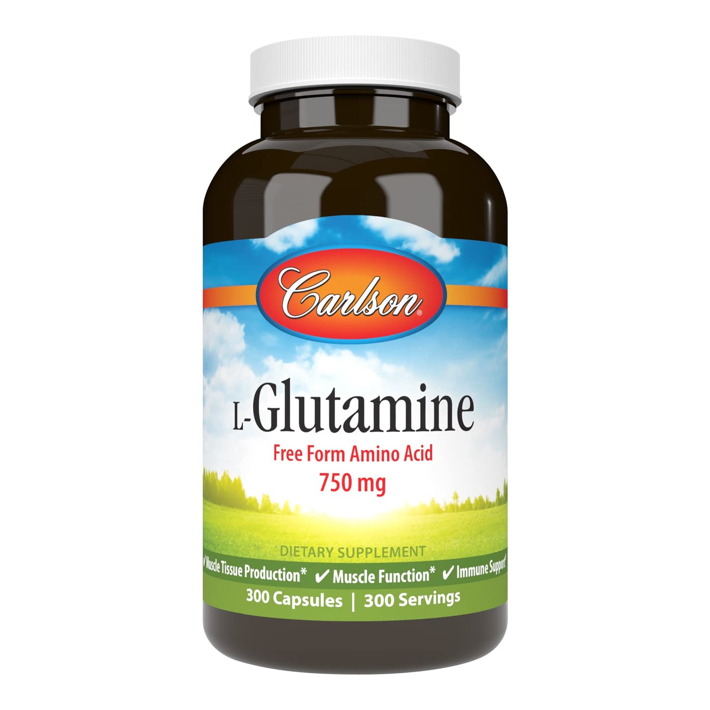 Carlson L-Glutamine Capsules, 300 Count