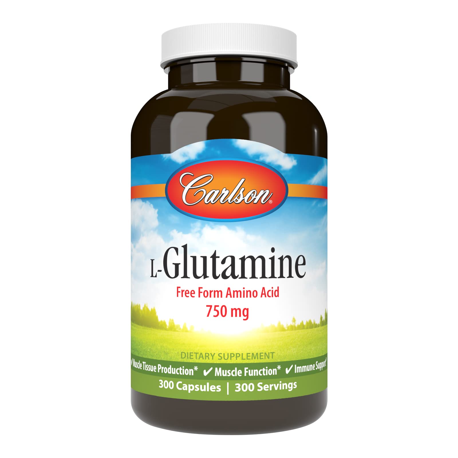 Carlson L-Glutamine Capsules, 300 Count