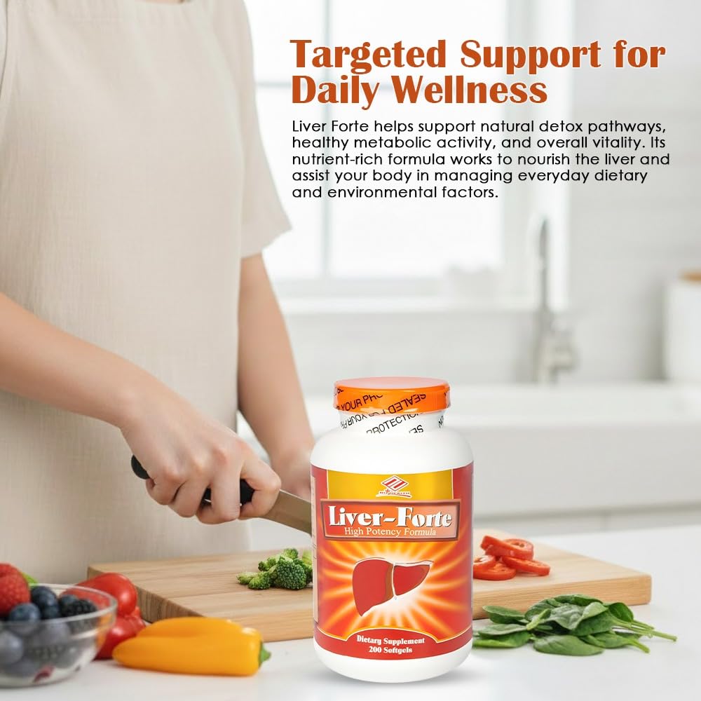 Nu-Health Liver Forte Milk Thistle Extract with Antioxidants & Herbal Blend Softgel 200 Count