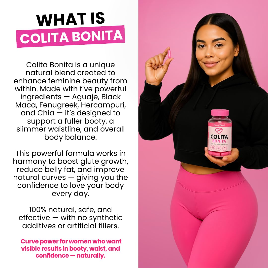 Curvy Fruit Colita Bonita Aguaje, Black Maca & Fenugreek Capsules, 60 Count