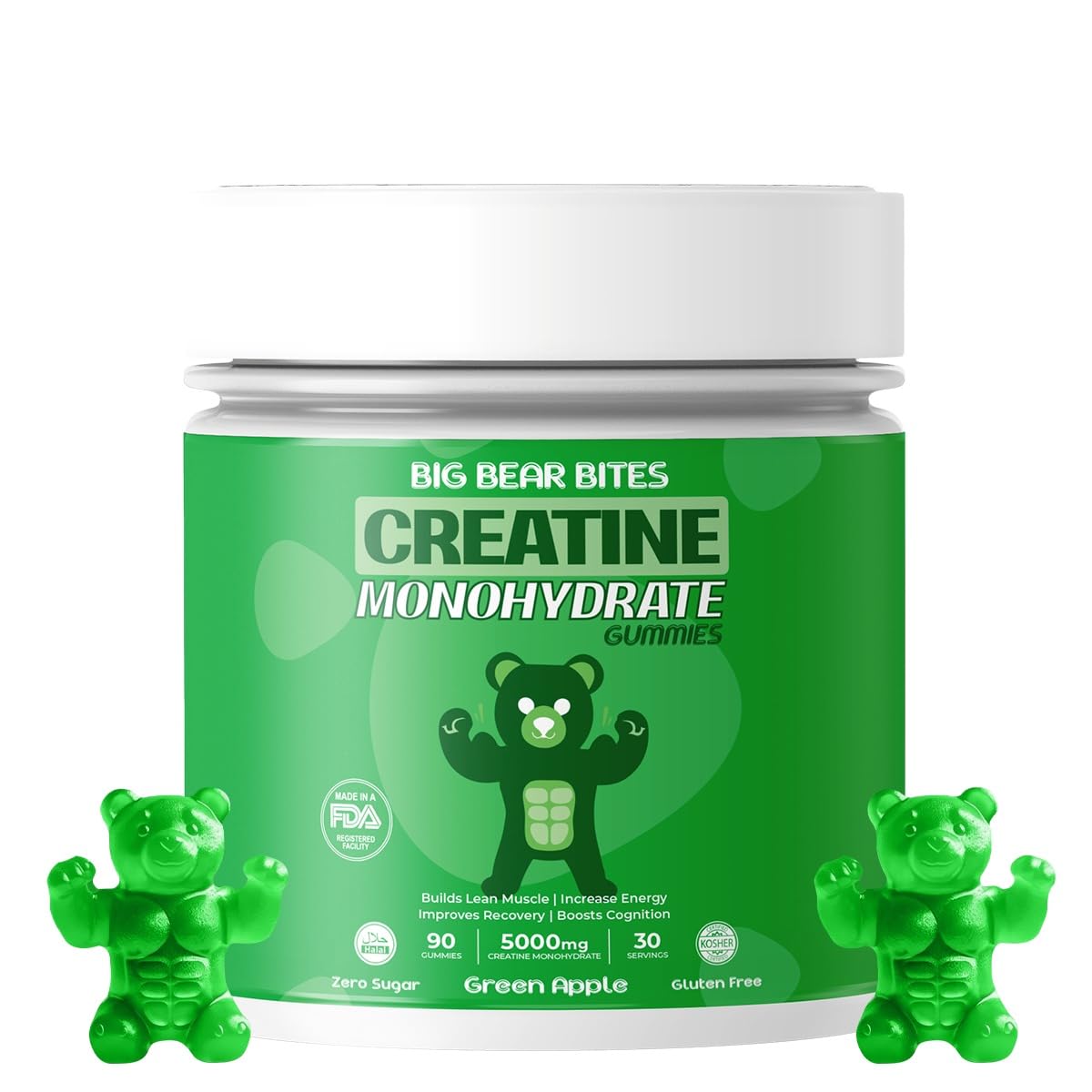 Big Bear Bites Creatine Monohydrate Gummies 90 Count