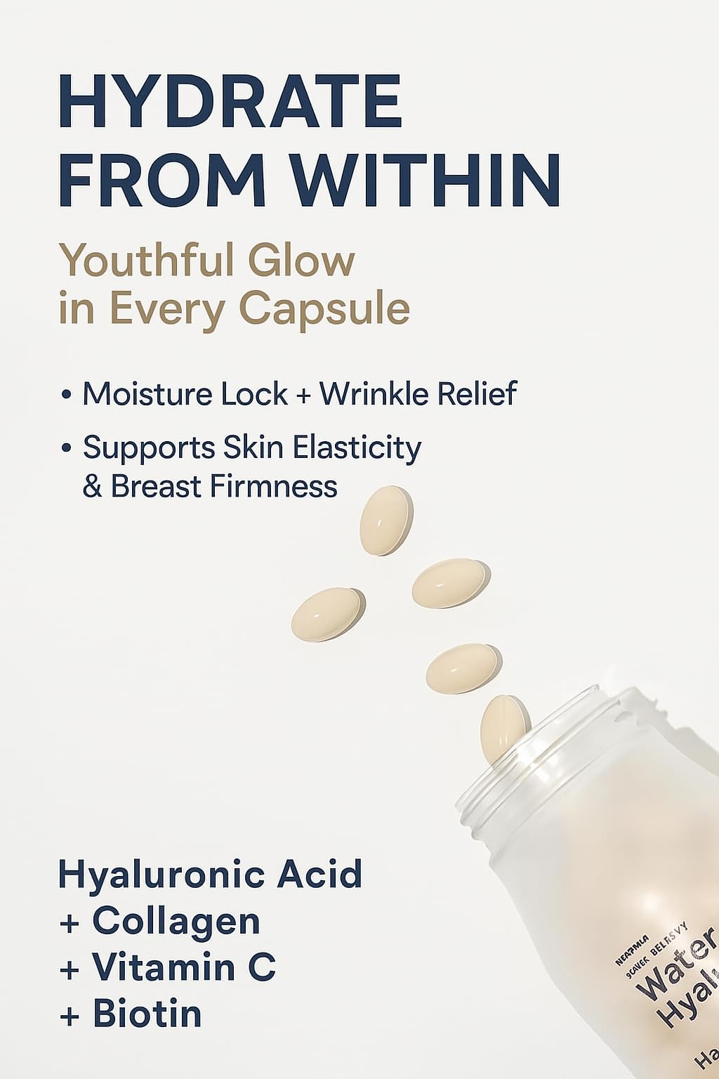 Hanskin Hyaluronic Acid Supplements Capsules 60 Count