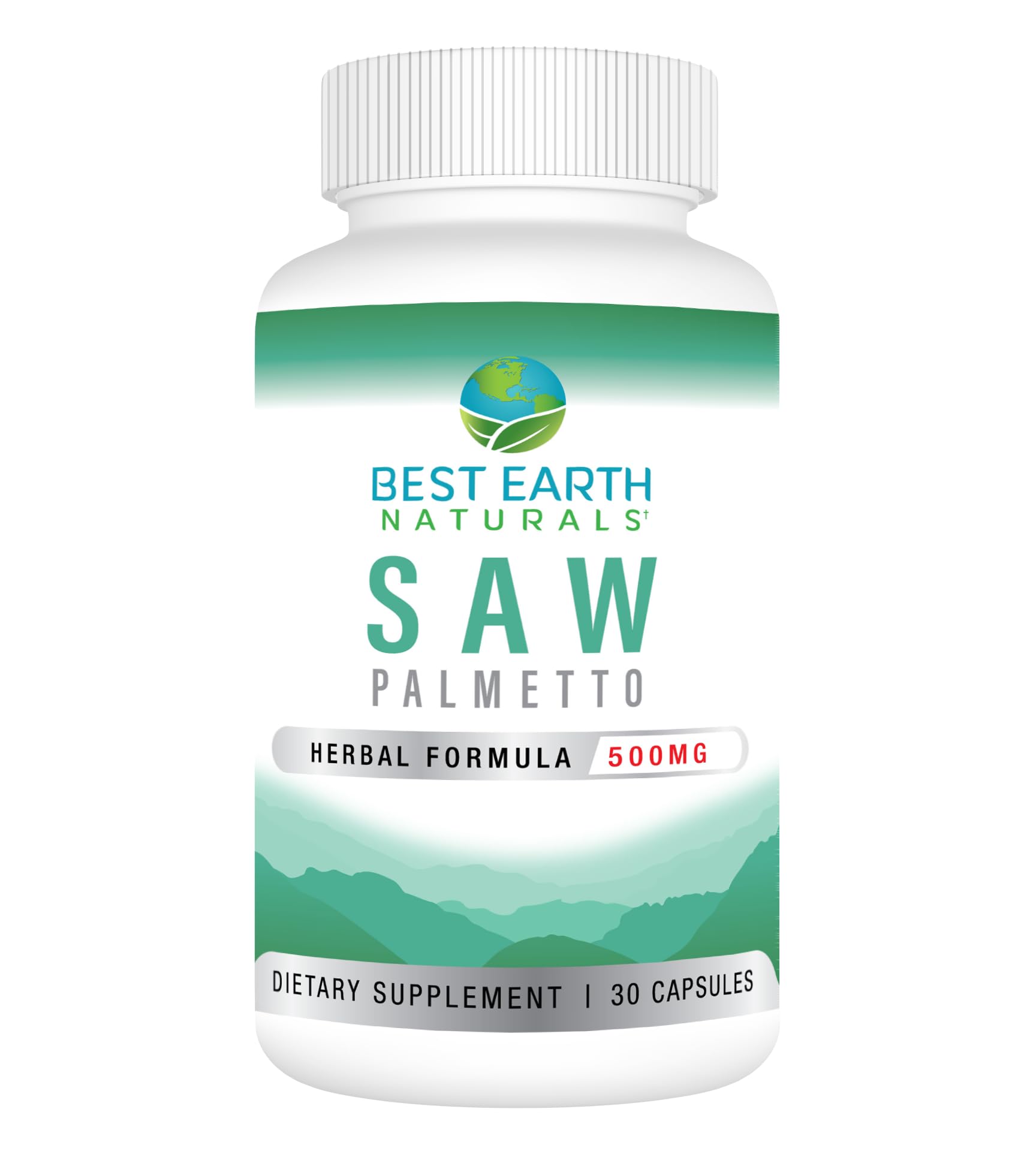 Best Earth Naturals Saw Palmetto 500 mg Capsule, 30 Count
