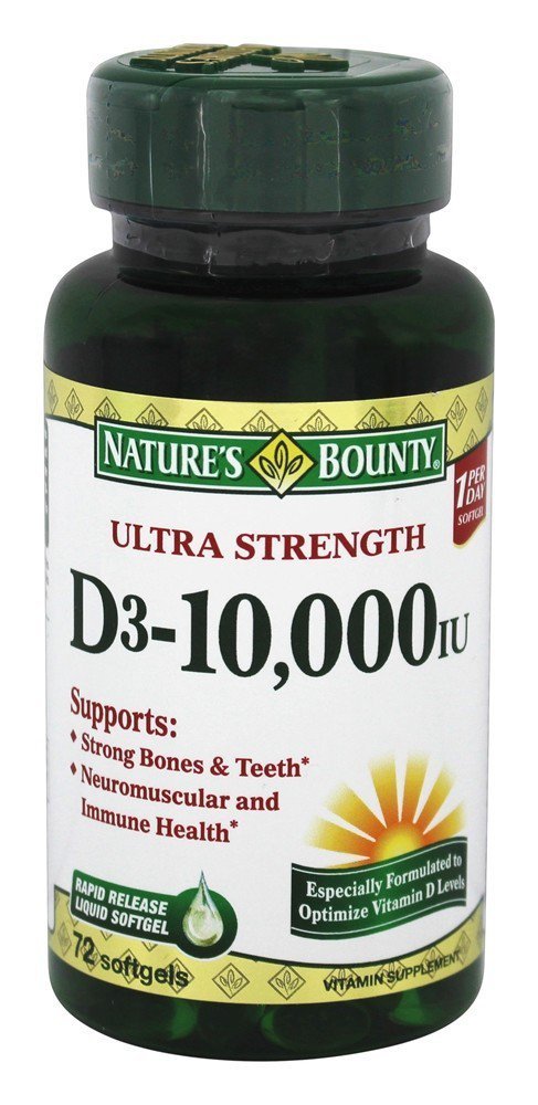 Nature's Bounty D3-10,000 IU Softgel, 144 Count