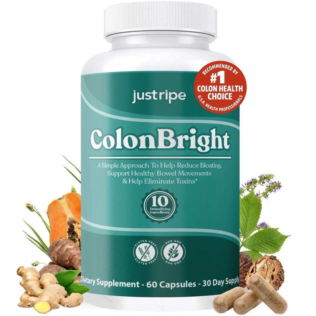 Just Ripe Nutrition ColonBright Psyllium Husk Capsule, 60 Count