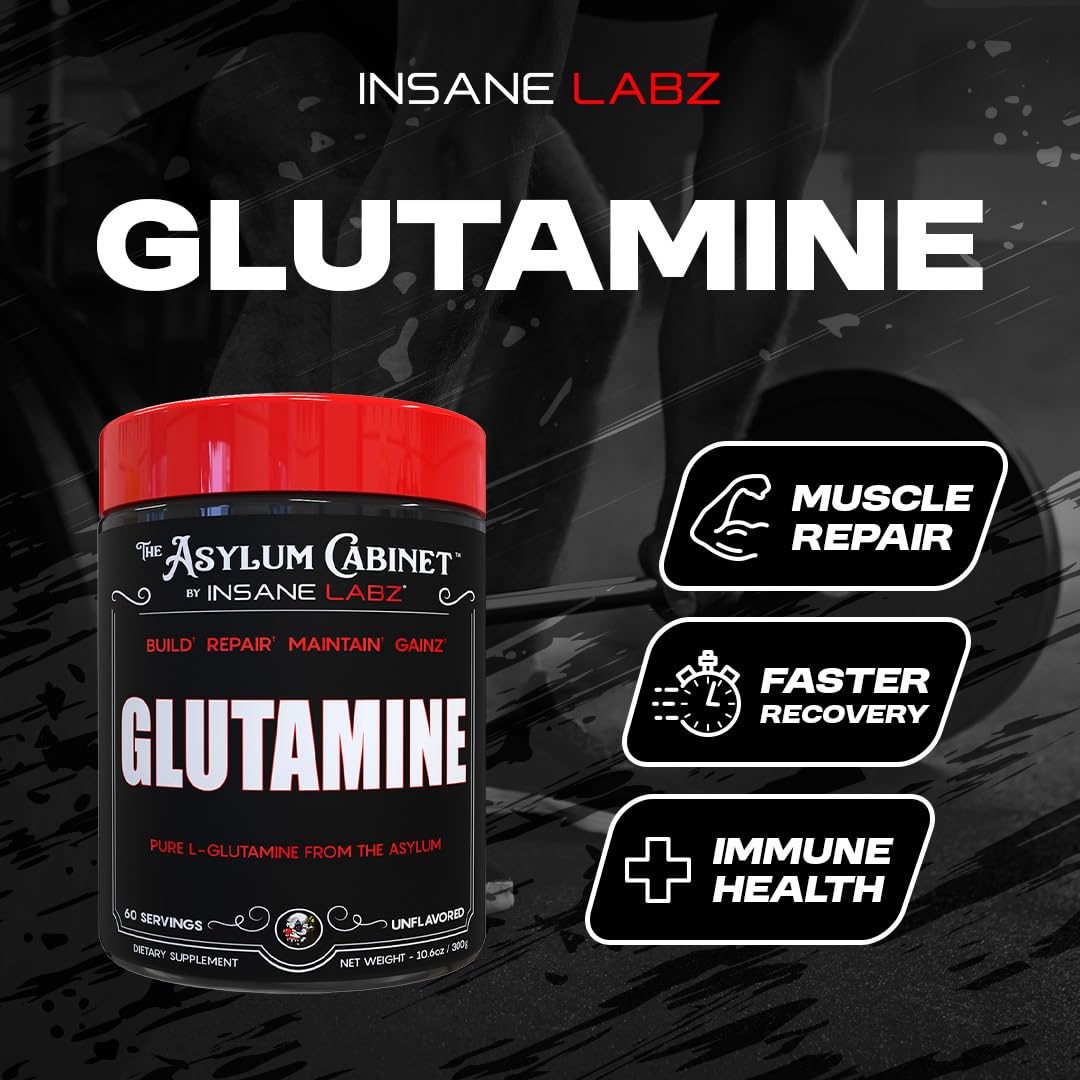 Insane Labz Glutamine Powder, 60 Servings