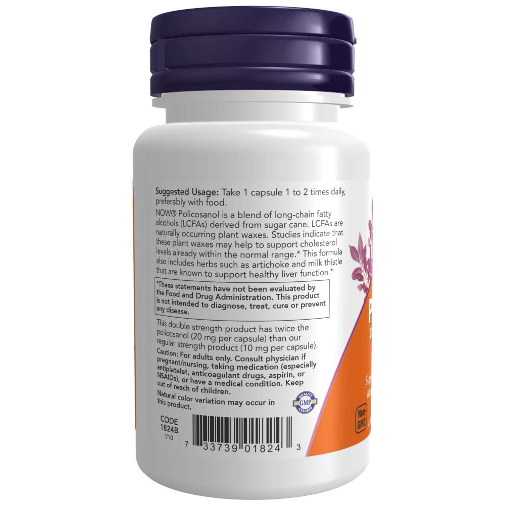 NOW Foods Policosanol Double Strength Capsules 180