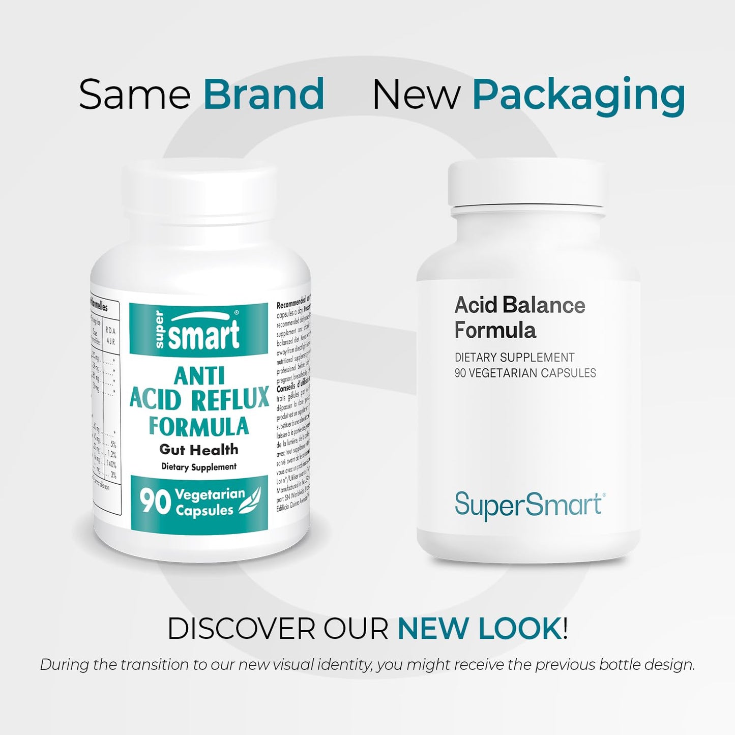 Supersmart Acid Balance Formula (Advanced Complex) with Zinc L-Carnosine, Slippery Elm Extract, Licorice Root, 90 Vegetarian Capsules
