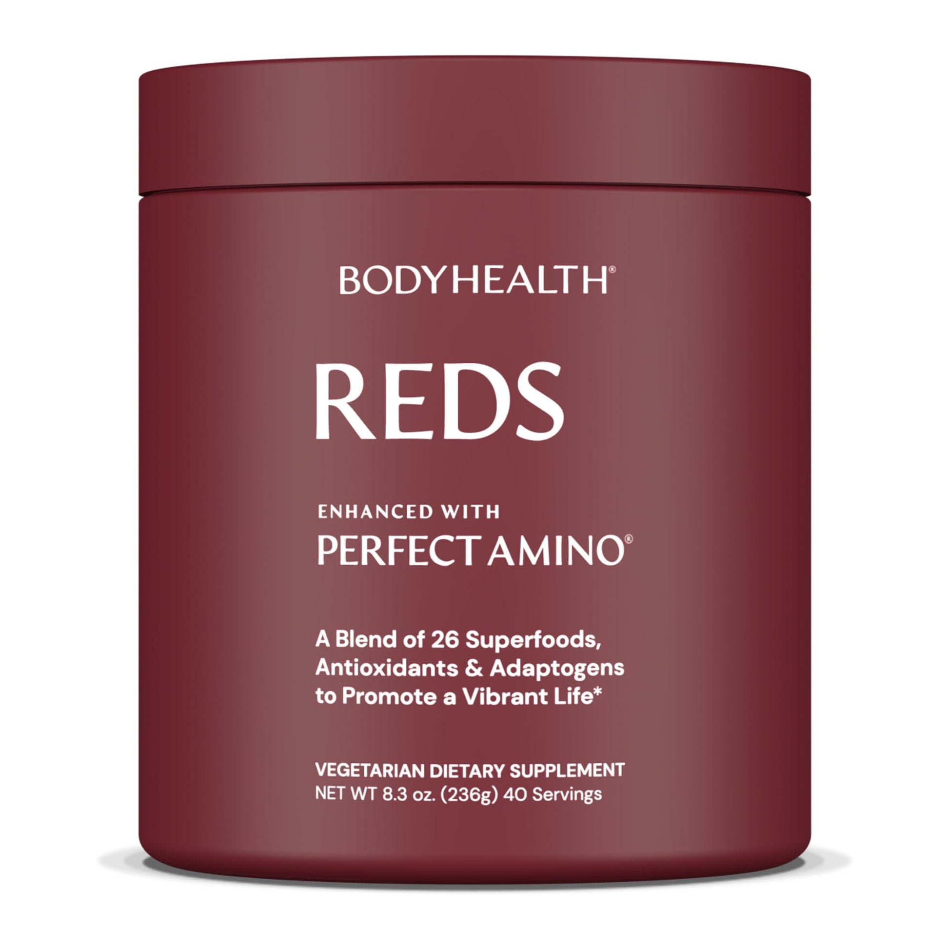 BodyHealth Reds Enhanced with PerfectAmino Daily Superfood Smoothie Powder 8.3 oz