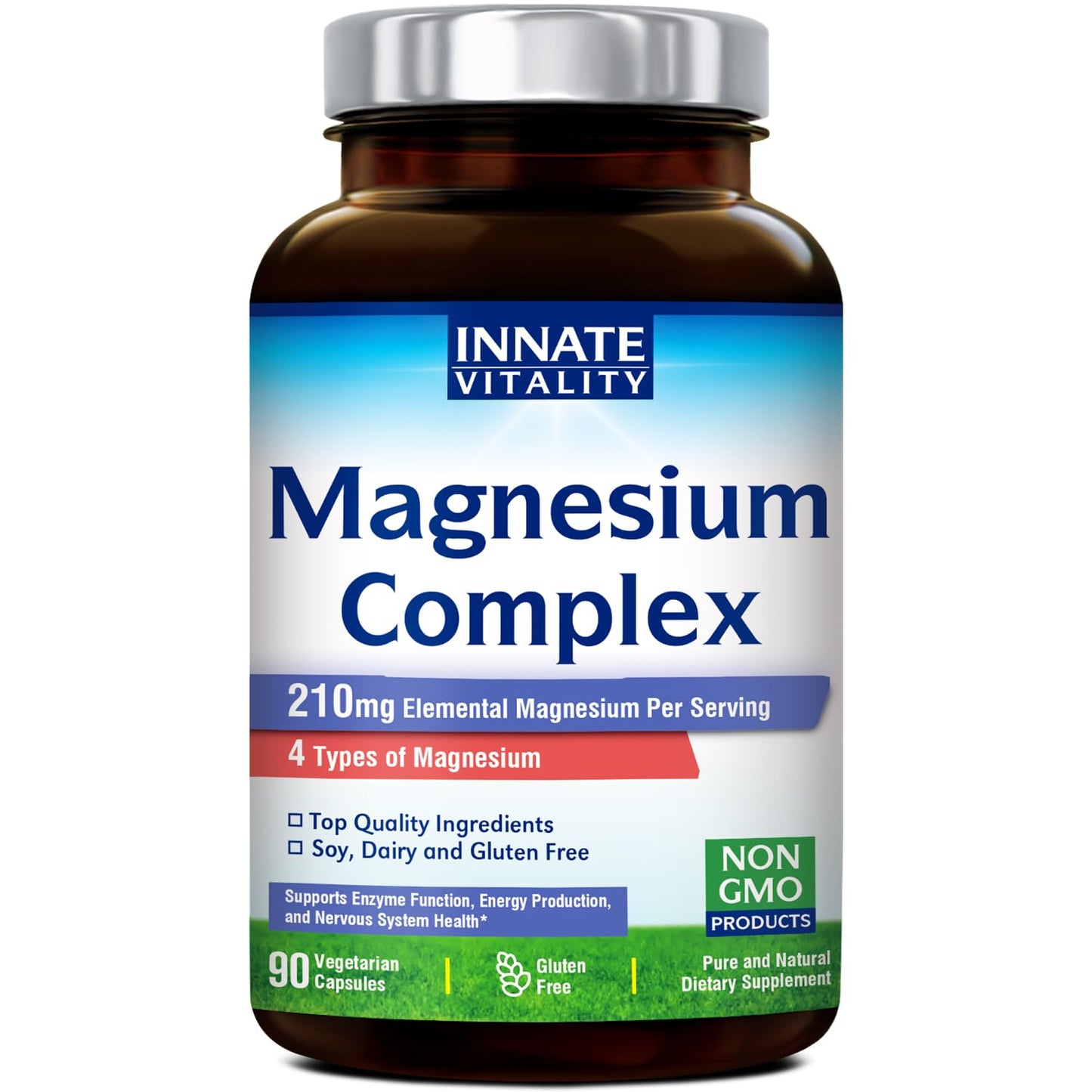Innate Vitality Magnesium Glycinate 240 Vegan Capsules and Innate Vitality 4 in 1 Magnesium Complex 90 Vegan Capsules, 330 Vegan Capsules total