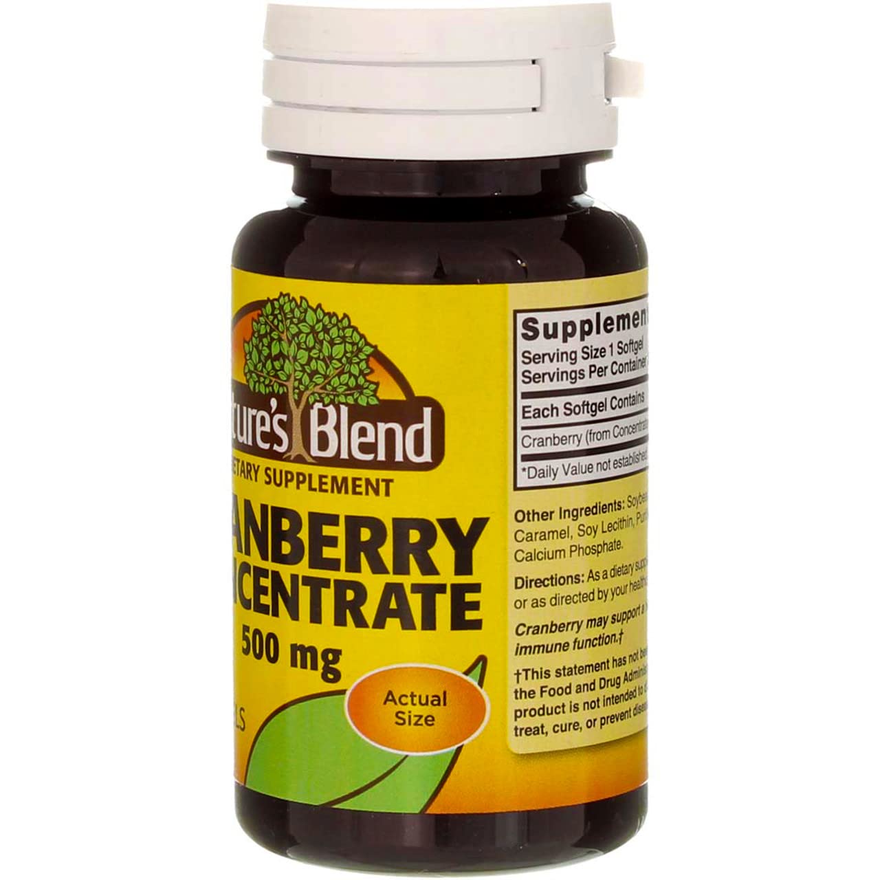Nature's Blend Cranberry Concentrate 500 mg Soft Gels 120