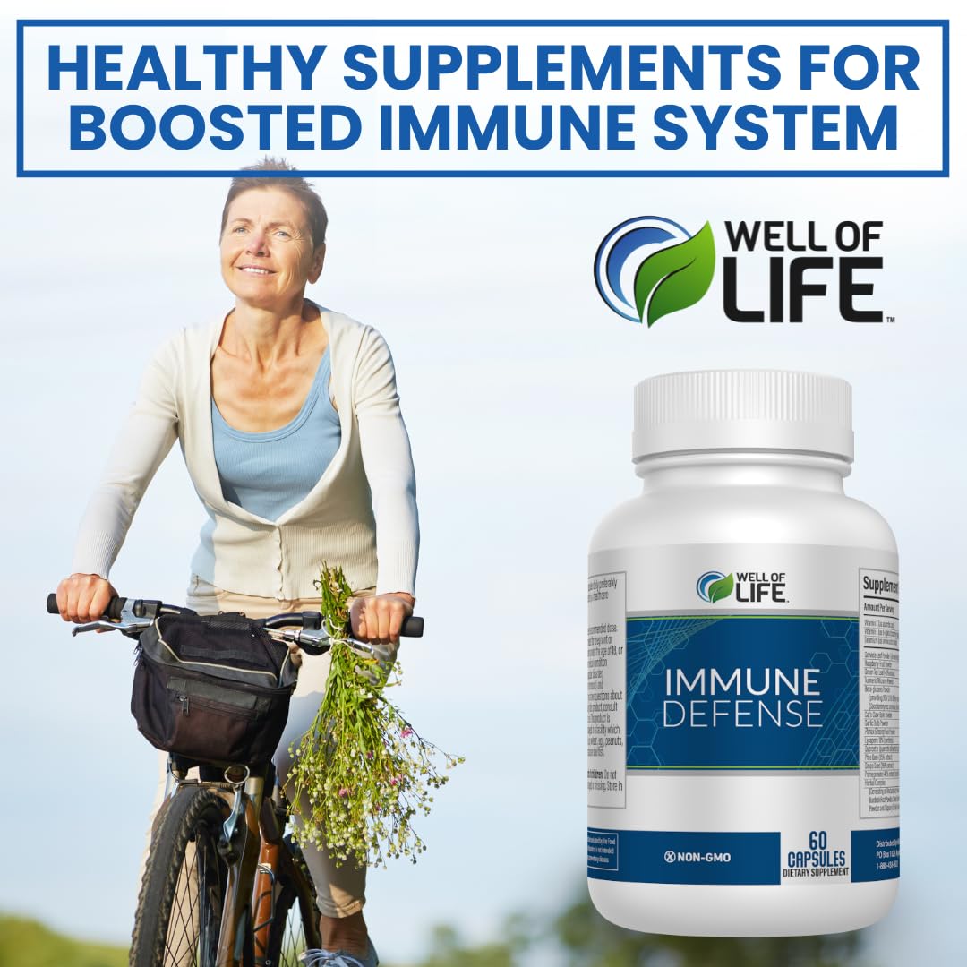 Well of Life Immune Defense 600mg Immune Support Capsule, 60 Count