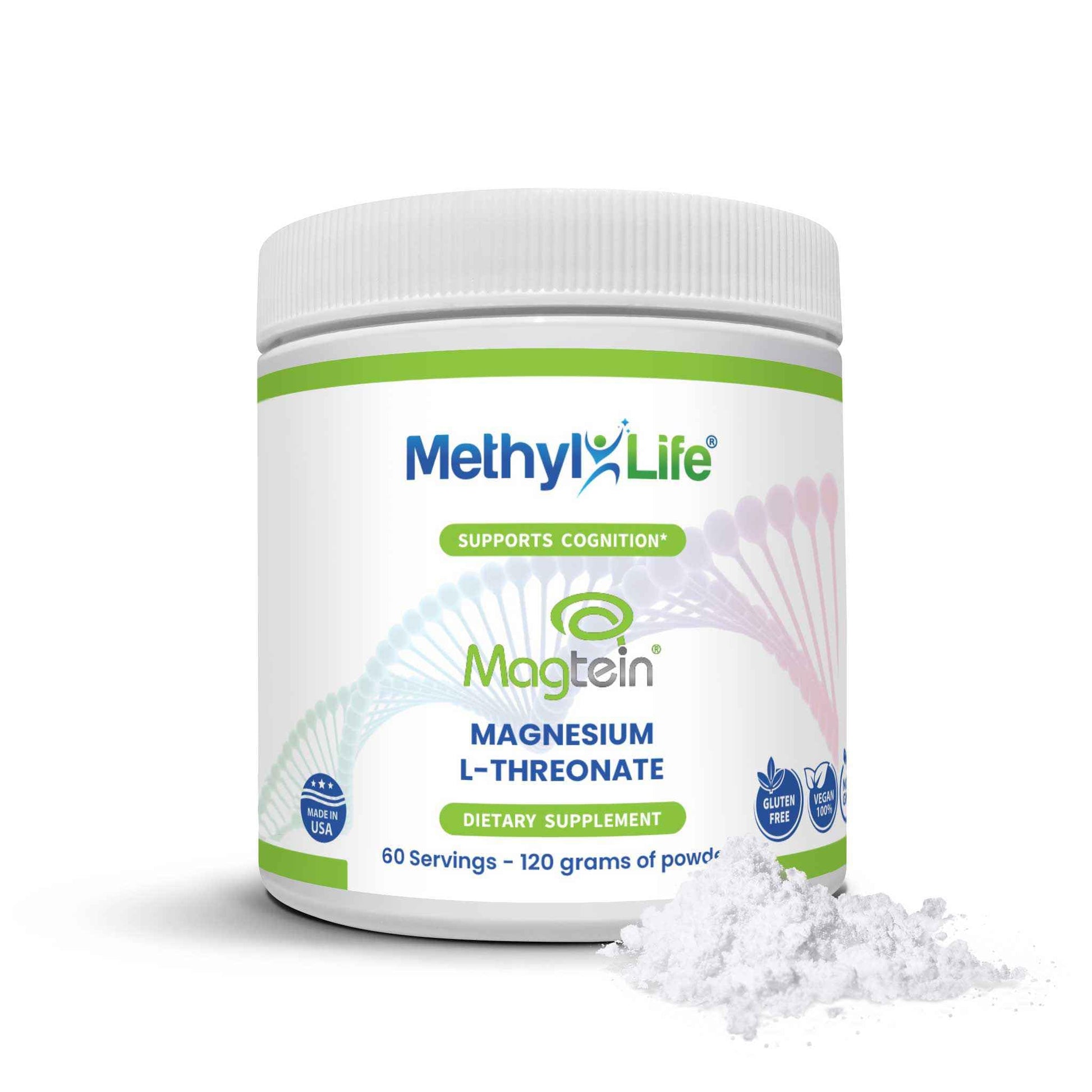 Methyl-Life Magtein Magnesium L-Threonate Powder 4.23 Ounce