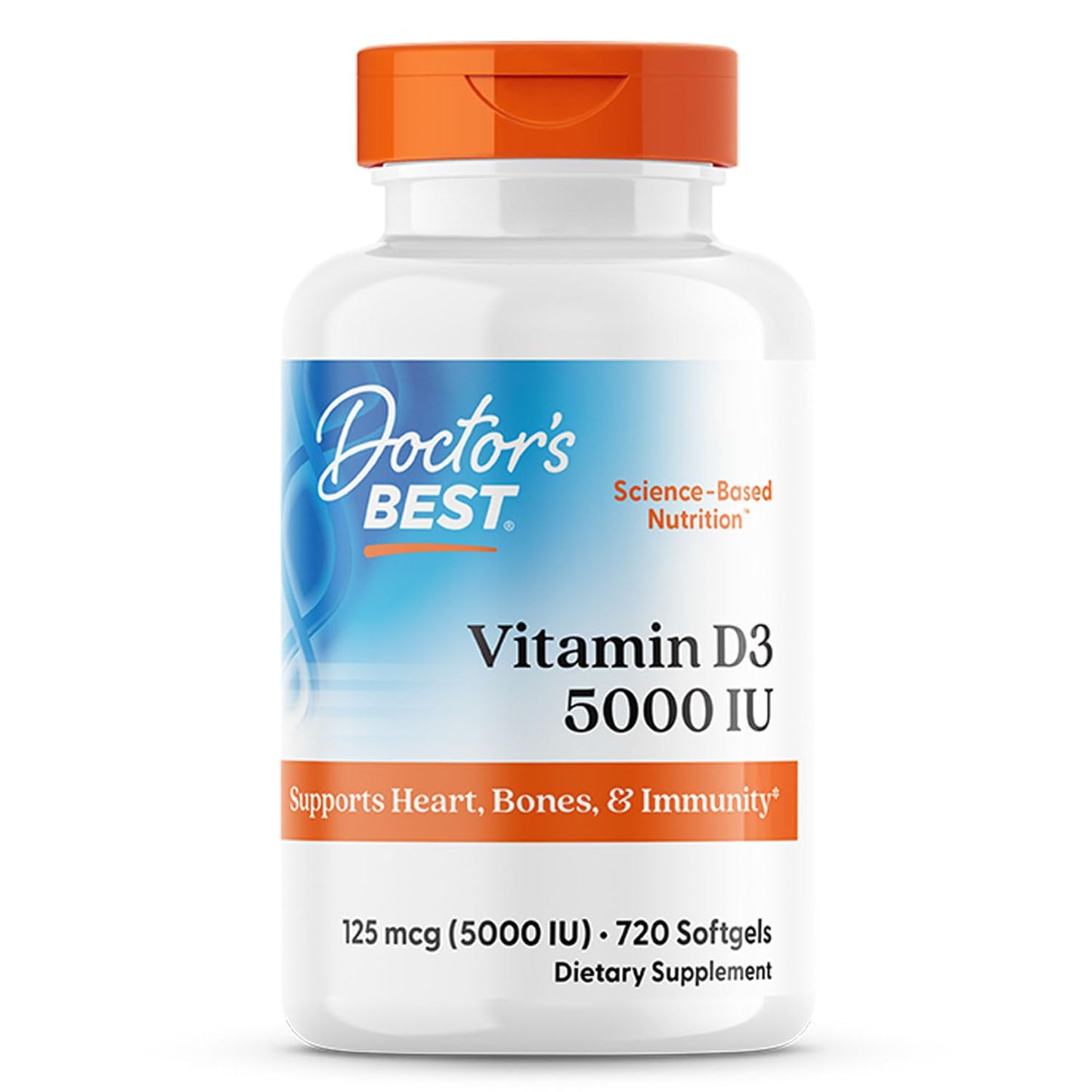Doctor's Best Vitamin D3 5000 IU Softgels 720 Count