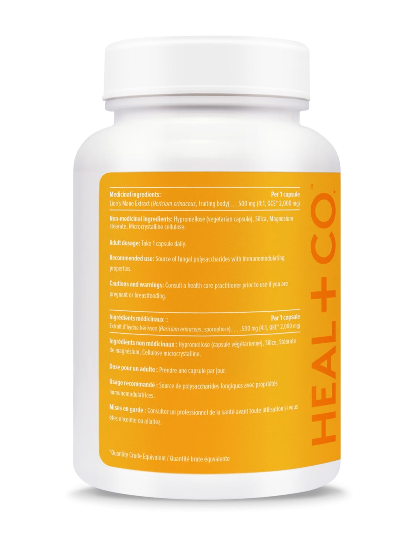 HEAL + CO. Lion's Mane Capsules 120 Count