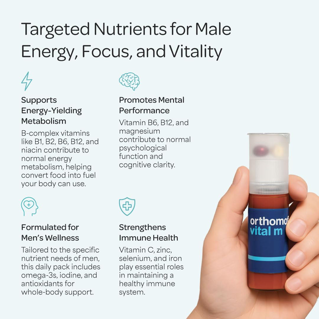 Orthomol Vital M Daily Multivitamin for Men Capsules, 7 Capsules