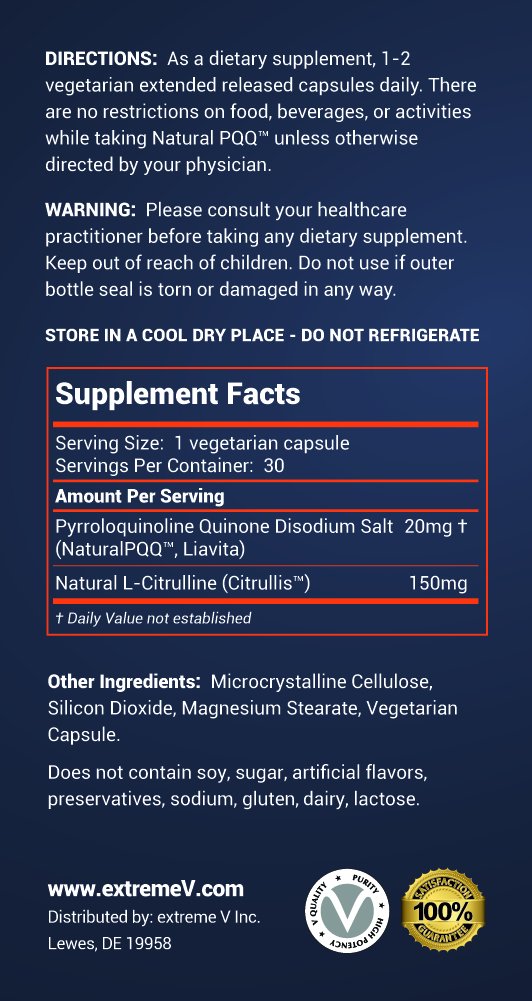 Extreme V, Inc NaturalPQQ Capsule 1 Count