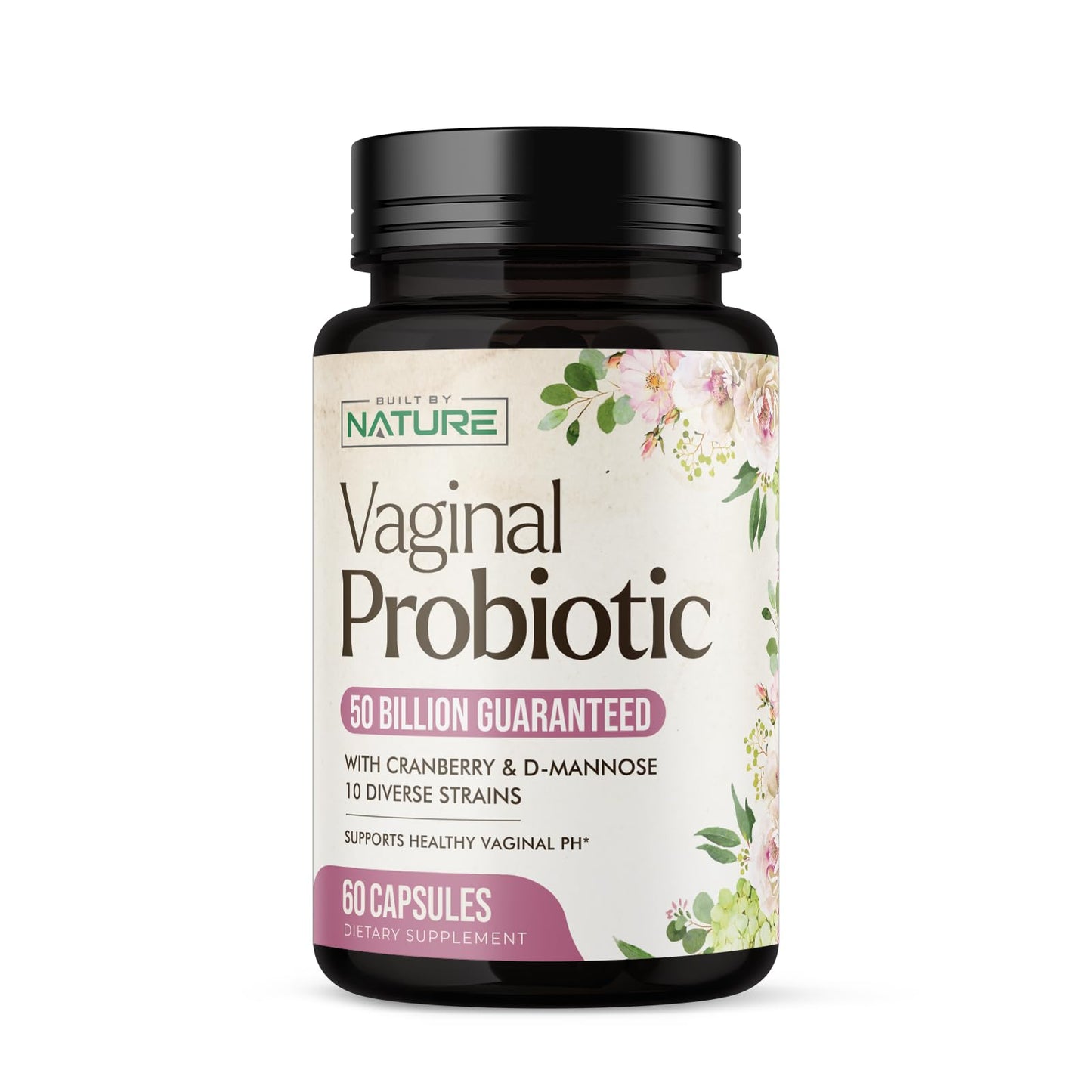 Built by Nature Vaginal Probiotics for Women Capsules 60 Count