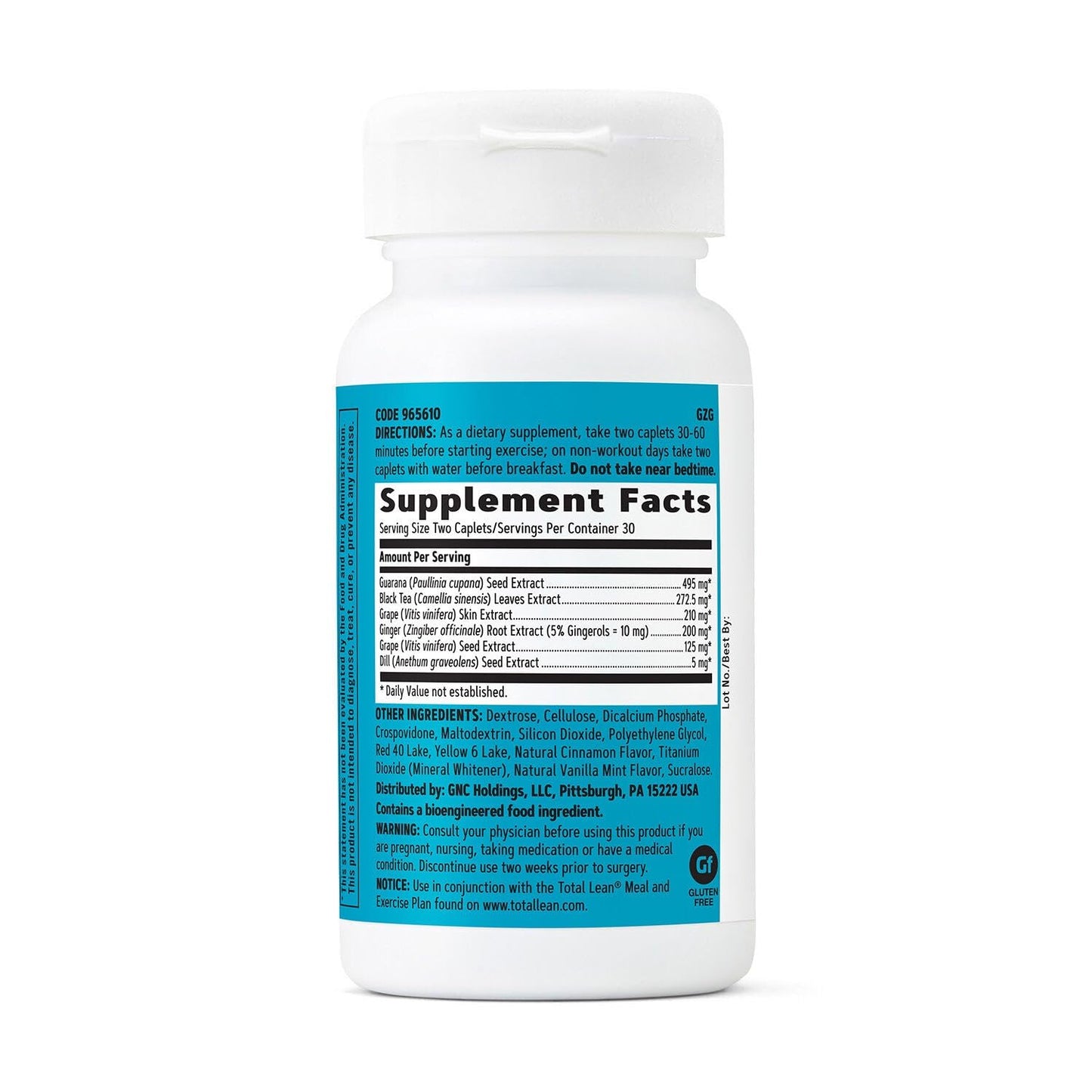 GNC Total Lean Burn Caplets 30 Count