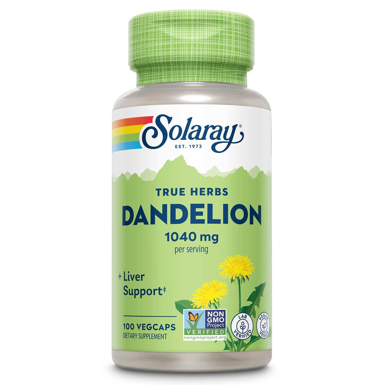 SOLARAY Dandelion Root Supplement Capsules 100 VegCaps