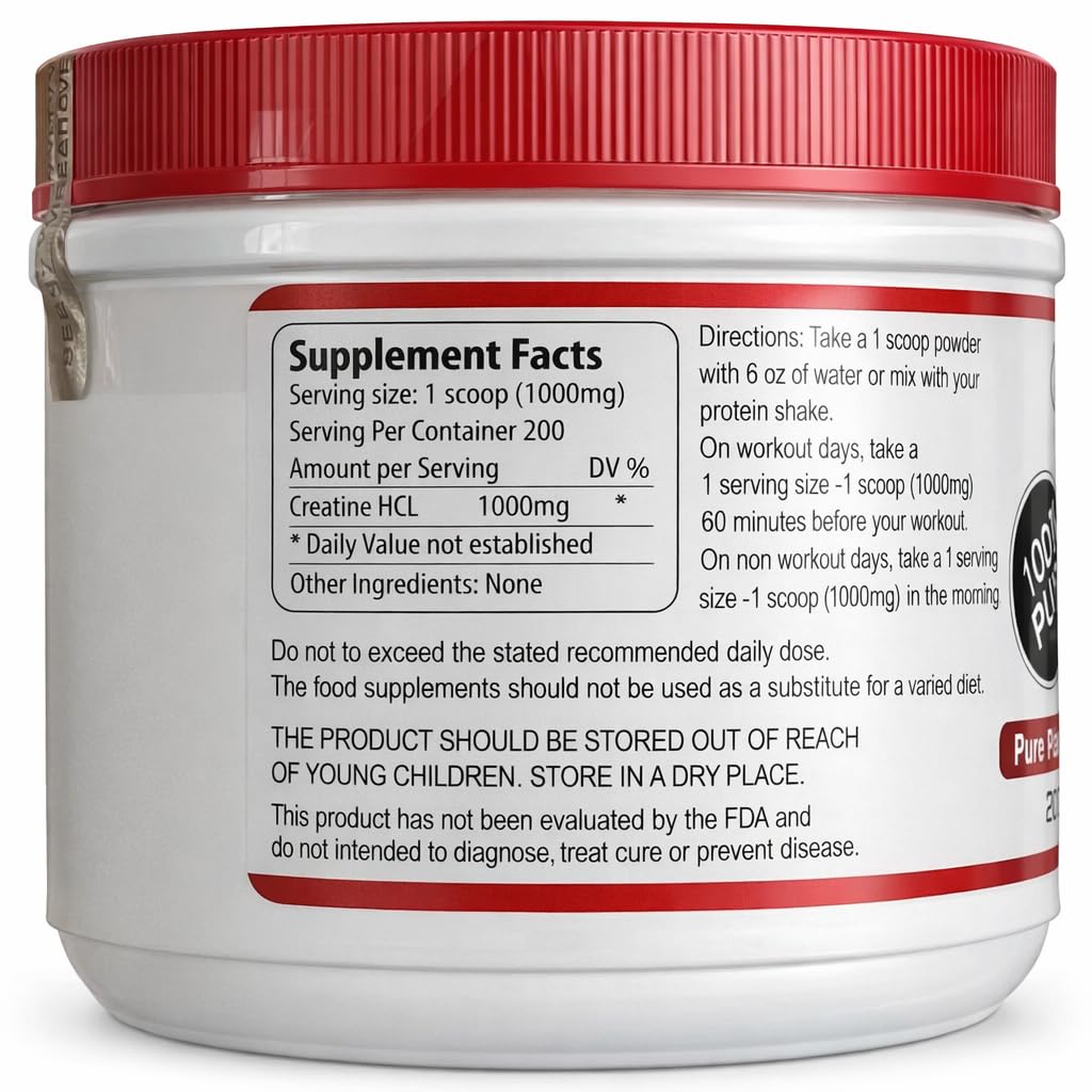 Generic MAD-Creatine HCL (Hydrochloride) Powder 8 Ounce