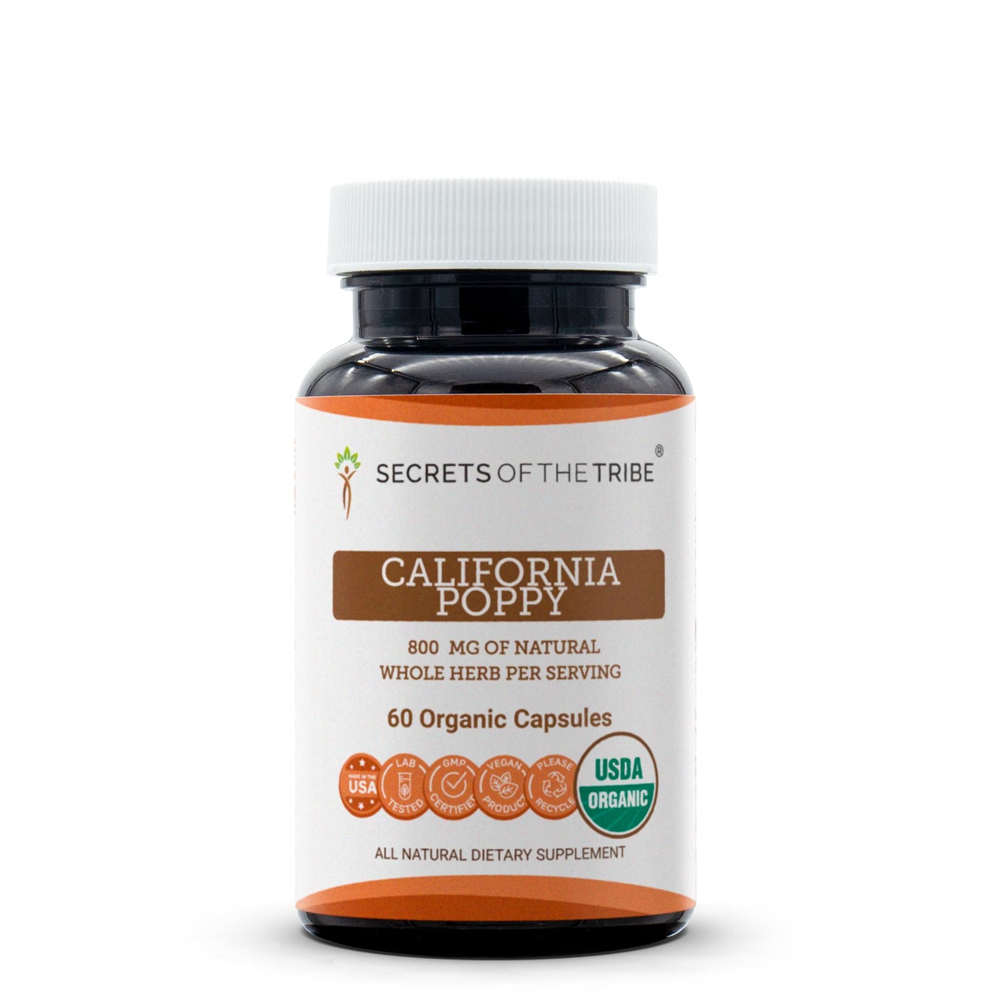 Secrets of the Tribe California Poppy Capsules 60 Count