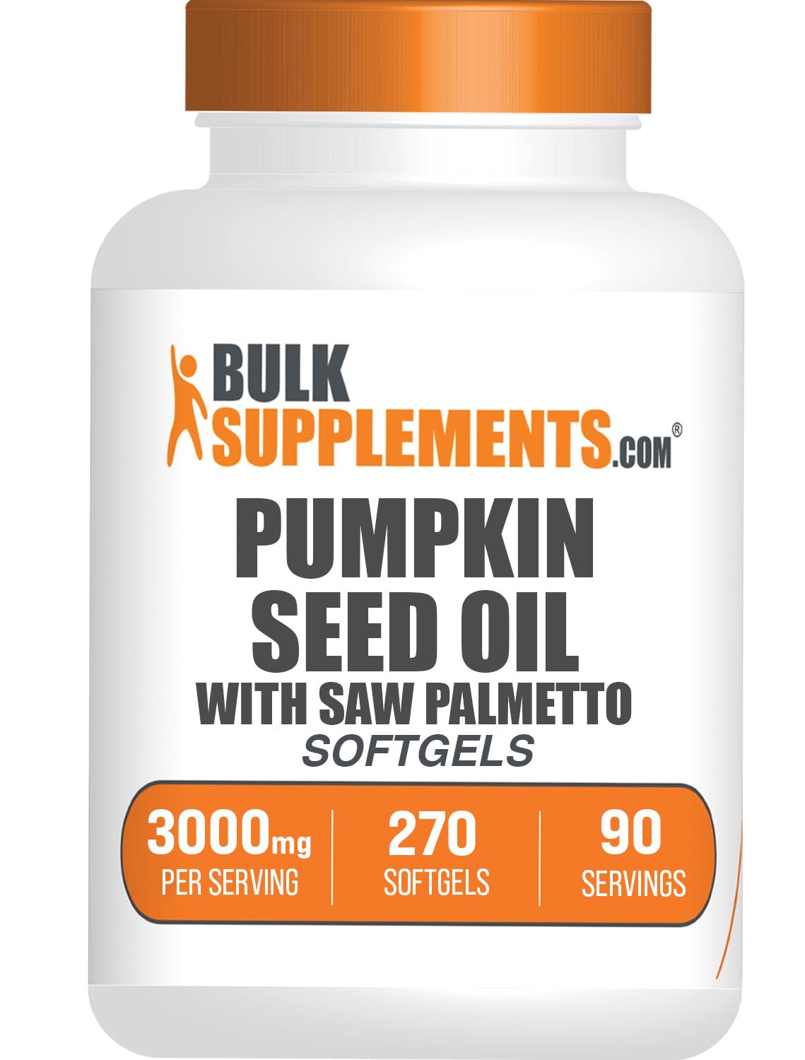 BulkSupplements Pumpkin Seed Oil with Saw Palmetto Softgels, 270 Count