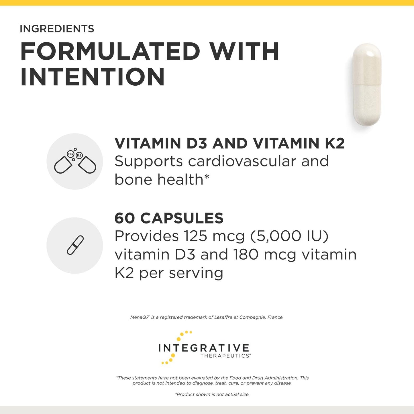 Integrative Therapeutics K2 + D3 60 Capsules