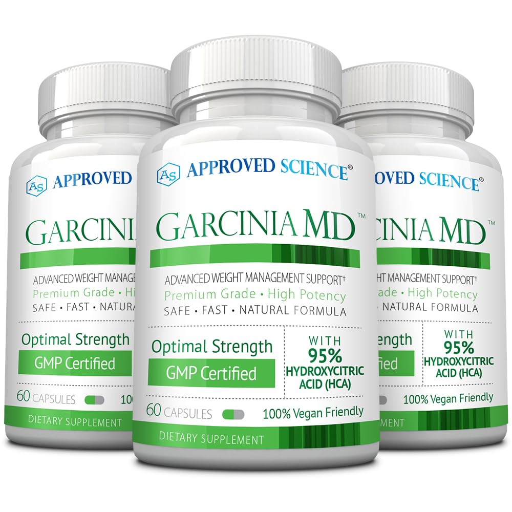 Approved Science Garcinia MD 95% HCA 1600mg Garcinia Cambogia Extract Capsule, 180 Capsules
