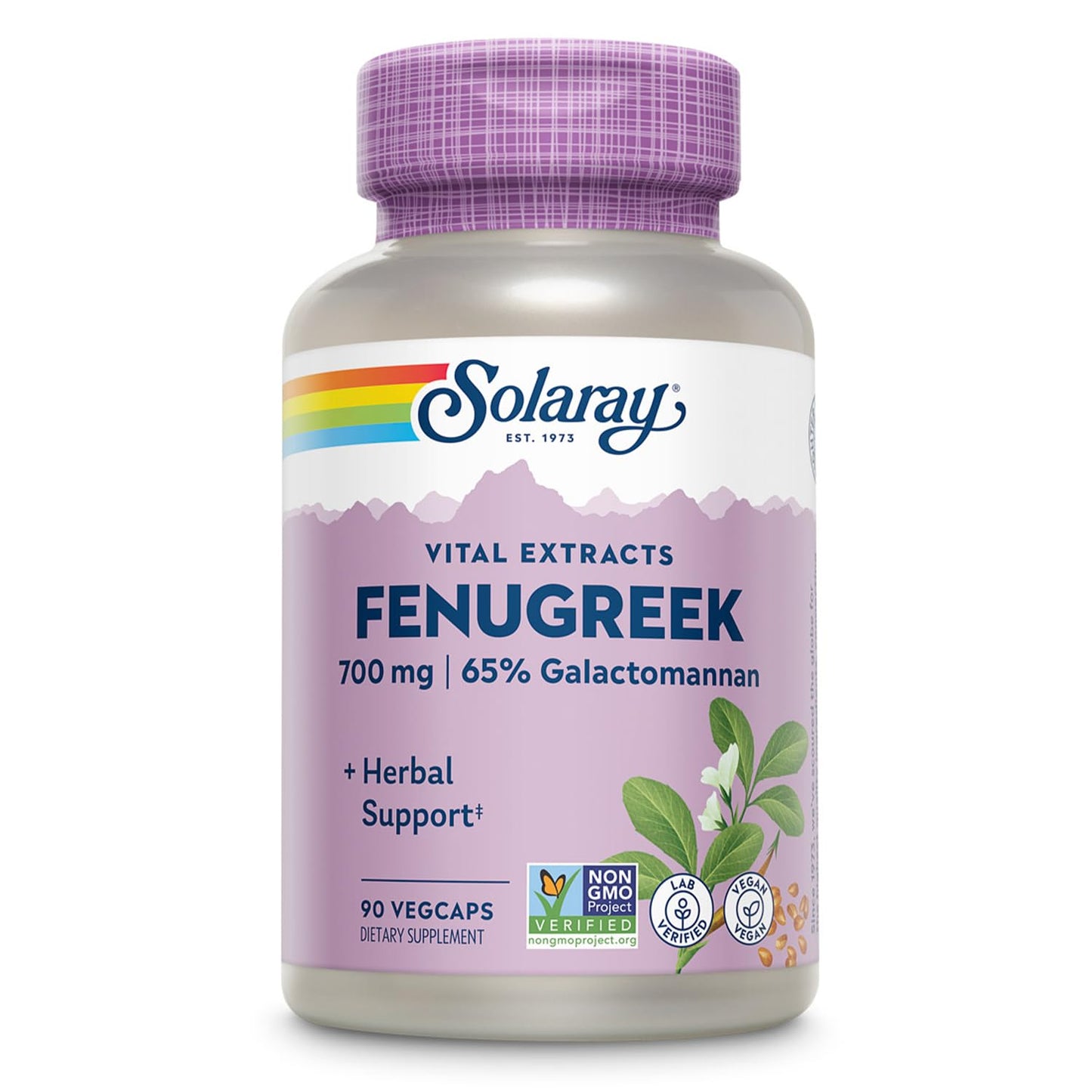 SOLARAY Fenugreek Seed Extract 700 mg Capsules, 90 VegCaps