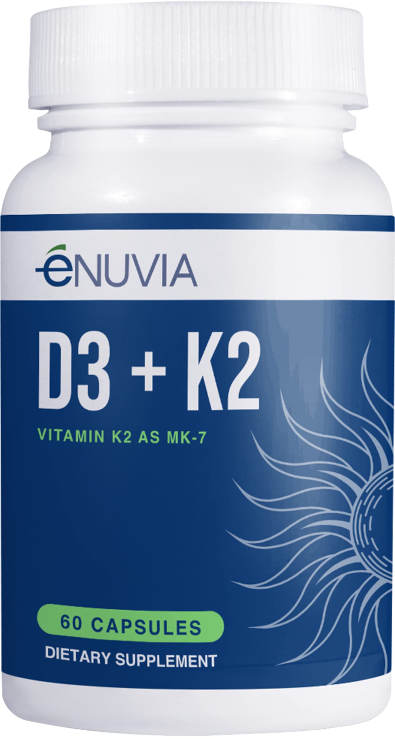 Enuvia D3+K2 Vitamin D3 K2 Supplement Capsule 60 Capsules