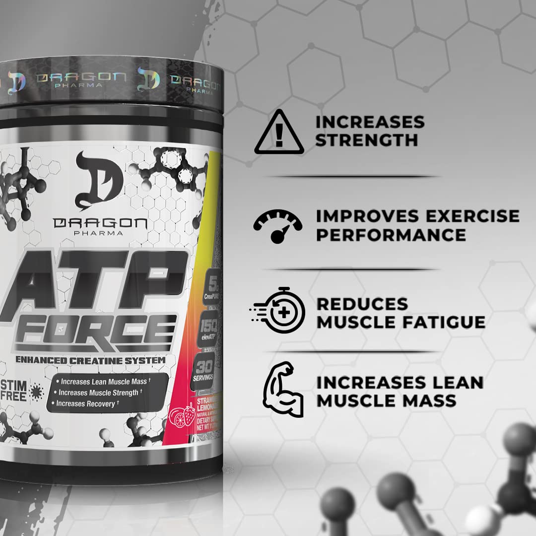 DRAGON PHARMA ATP Force Enhanced Creatine System Powder 12.49 Ounce