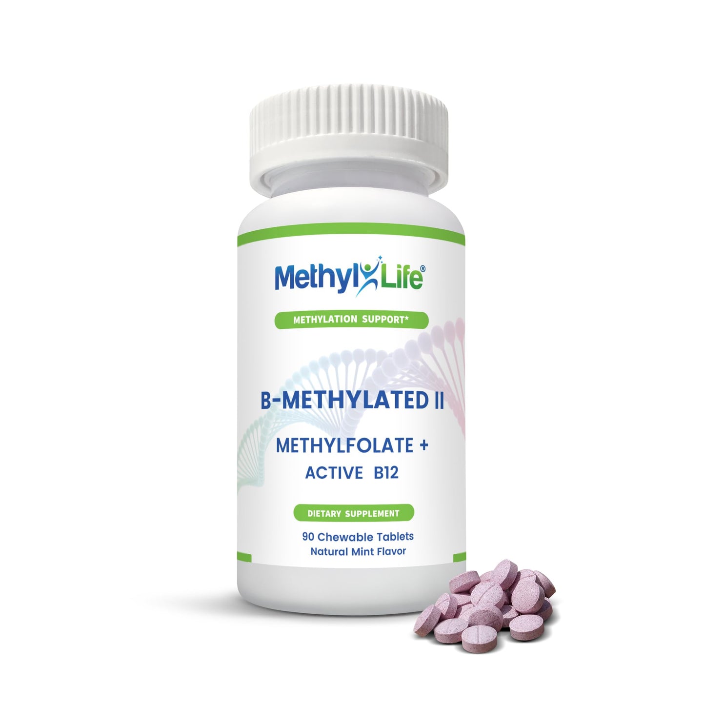 Methyl-Life B-Methylated 3 mg L-Methylfolate + Methyl B12 Tablets, 90 Count
