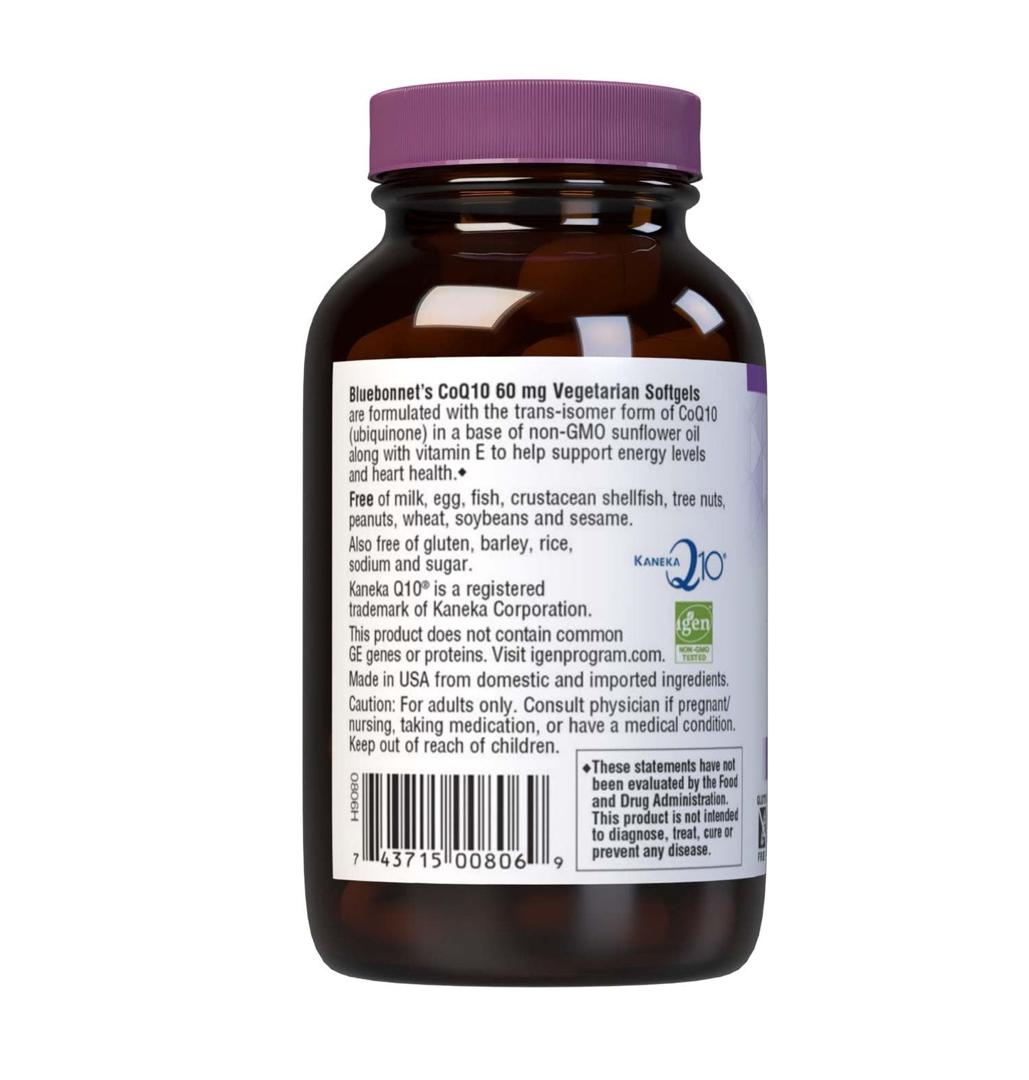 BlueBonnet CoQ-10 Vegetarian Softgels, 60 mg, 90 Count