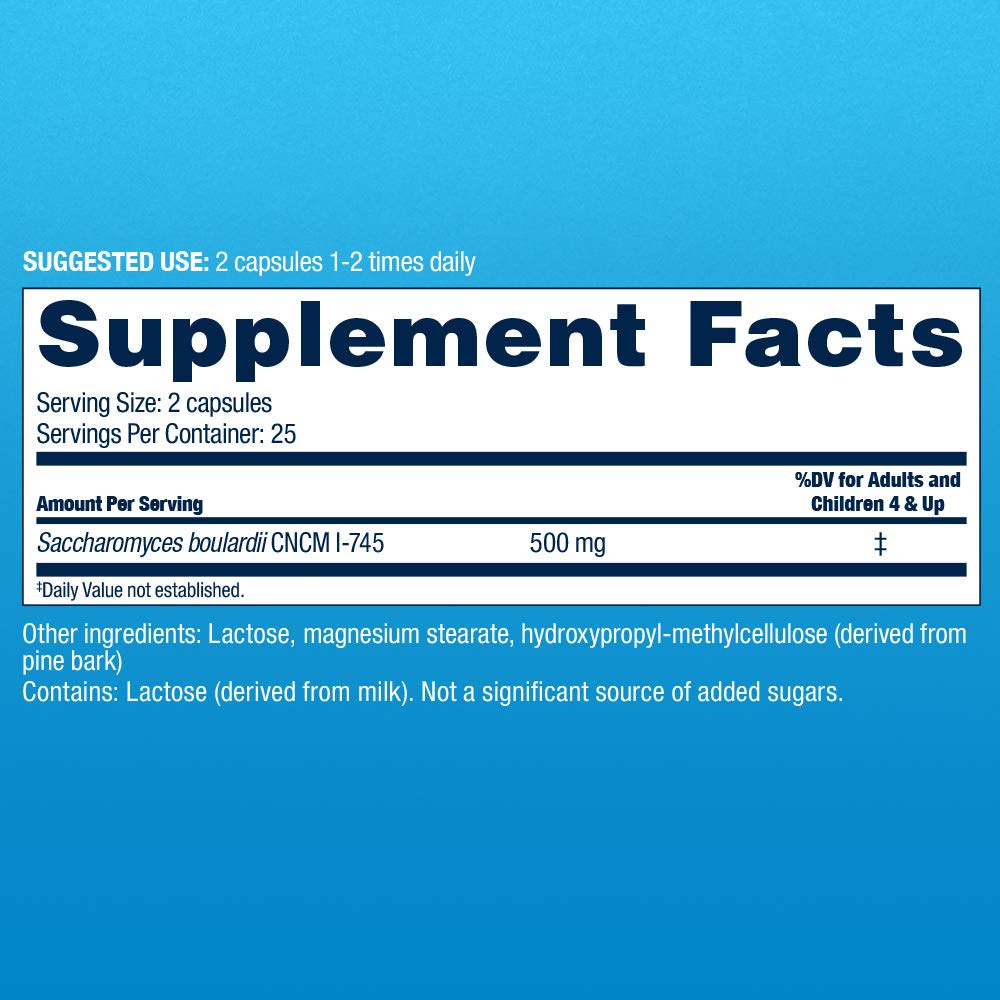 Florastor Daily Probiotic Capsule for Women and Men, 54 Count