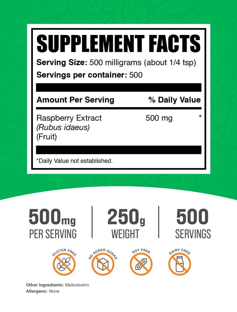 BulkSupplements Organic Raspberry Extract Powder 17.64 oz