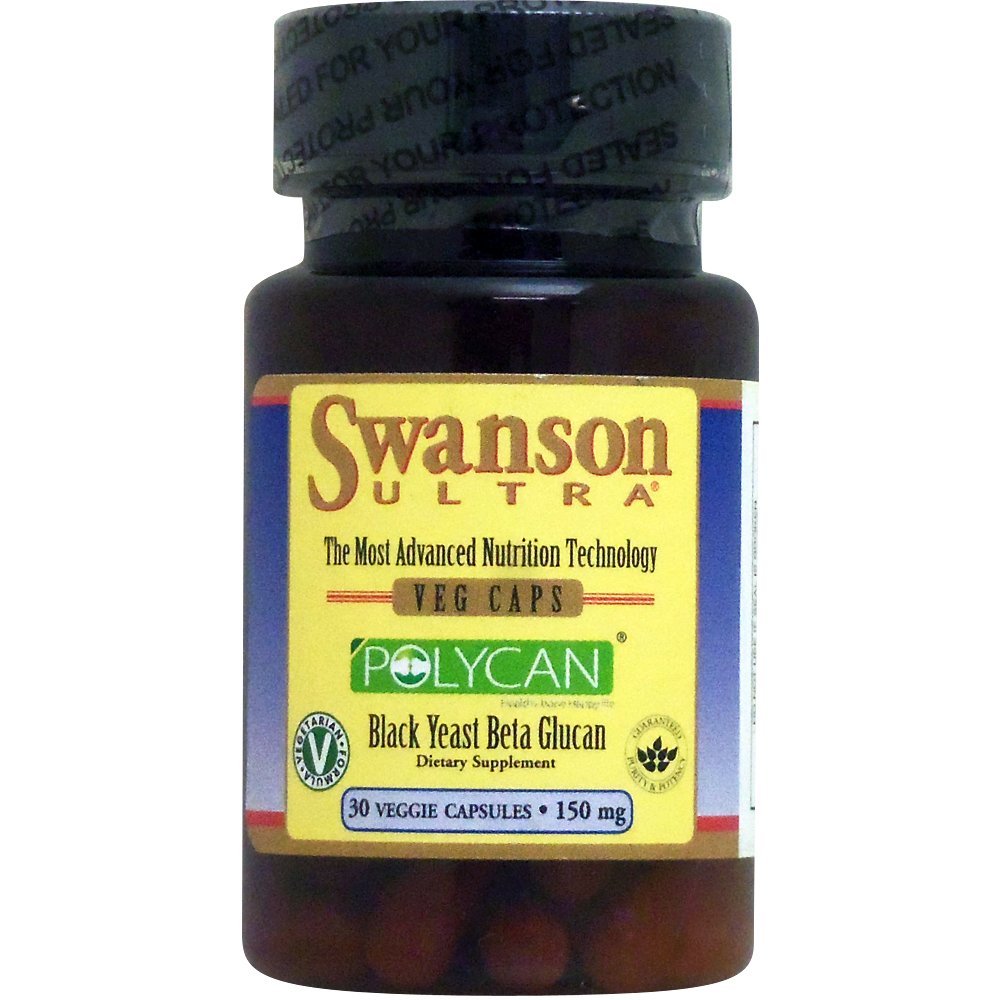 Swanson Ultra Black Yeast Polycan 150 mg Capsules, 30 Count