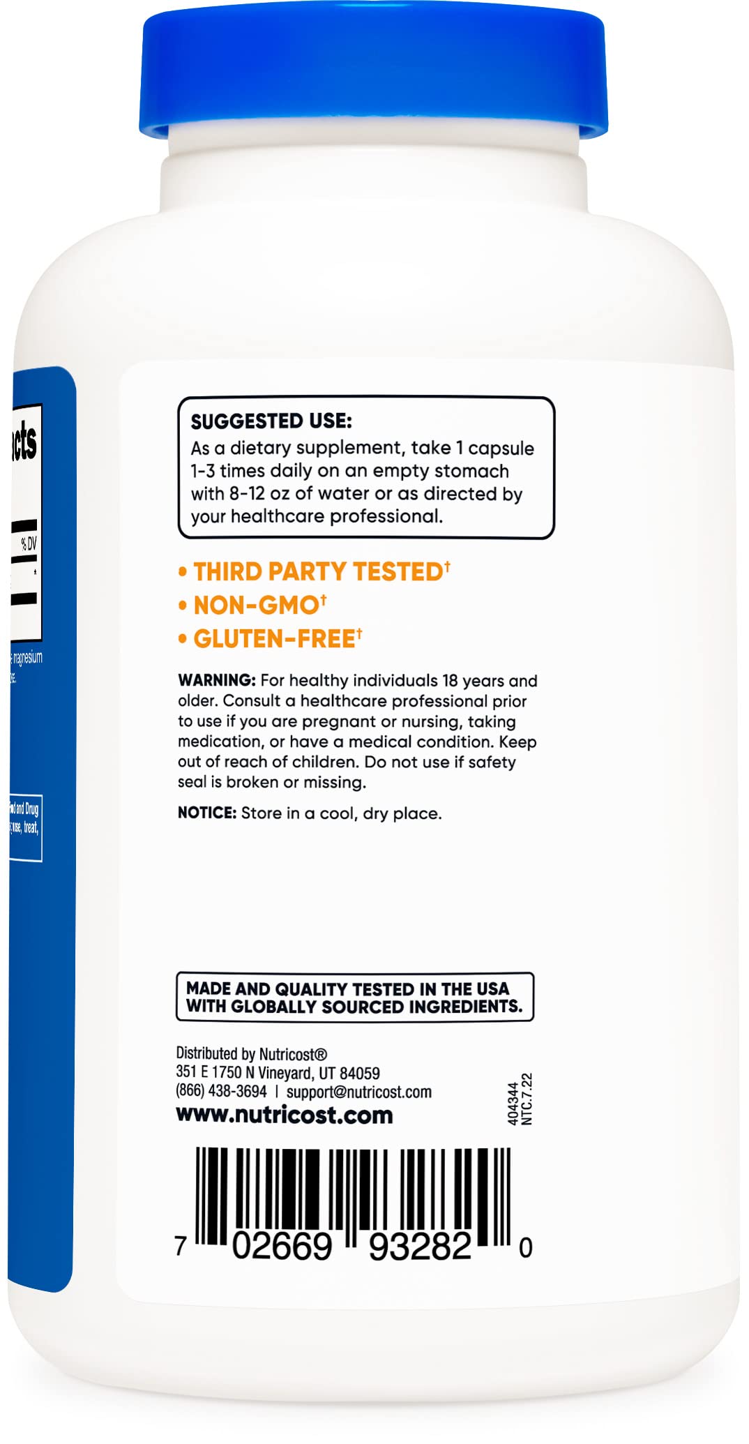 Nutricost L-Glutamine 800mg Capsules, 540 Capsules