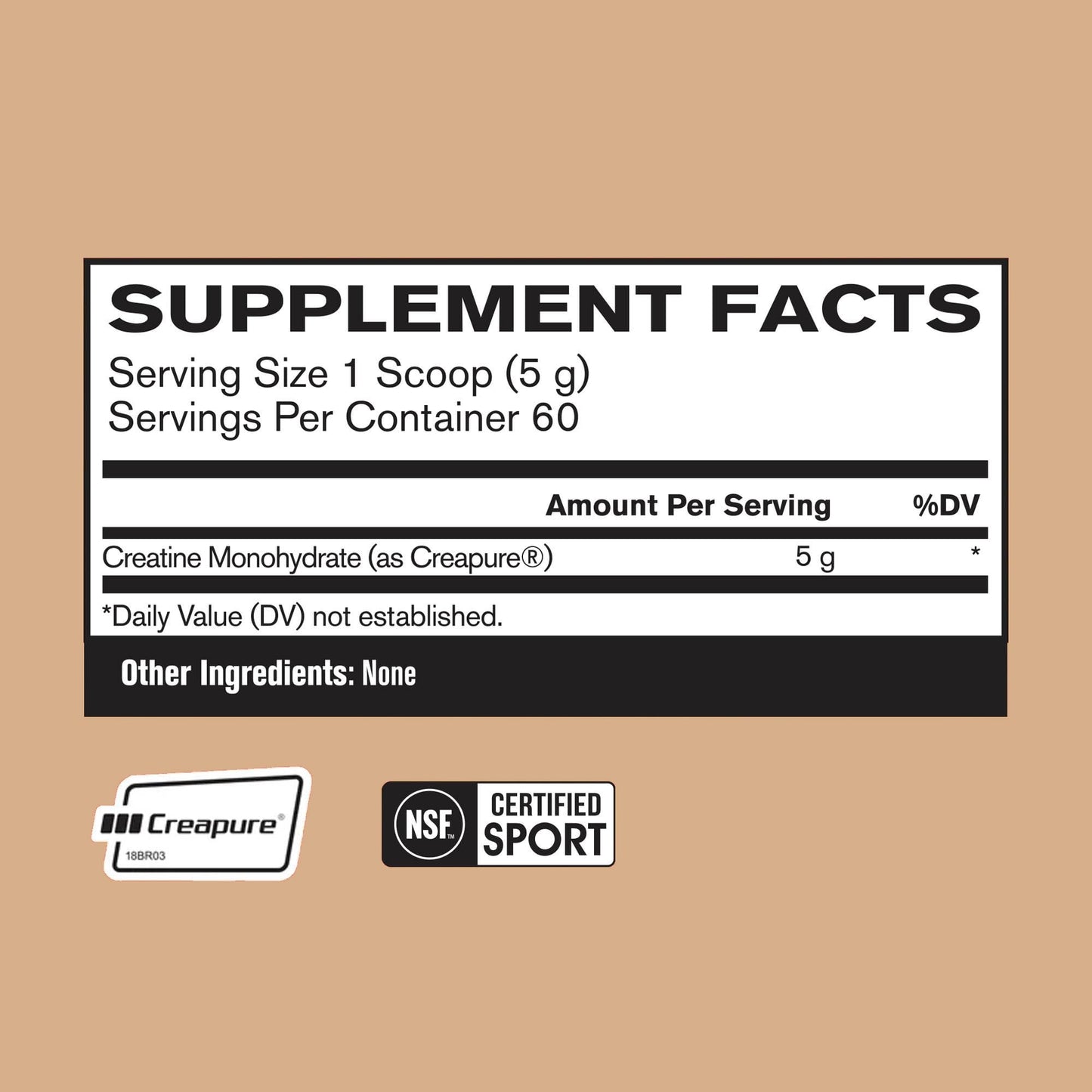 BARE PERFORMANCE NUTRITION BPN Pure Creatine Monohydrate Powder by Creapure, 60 Servings, 10.6 oz